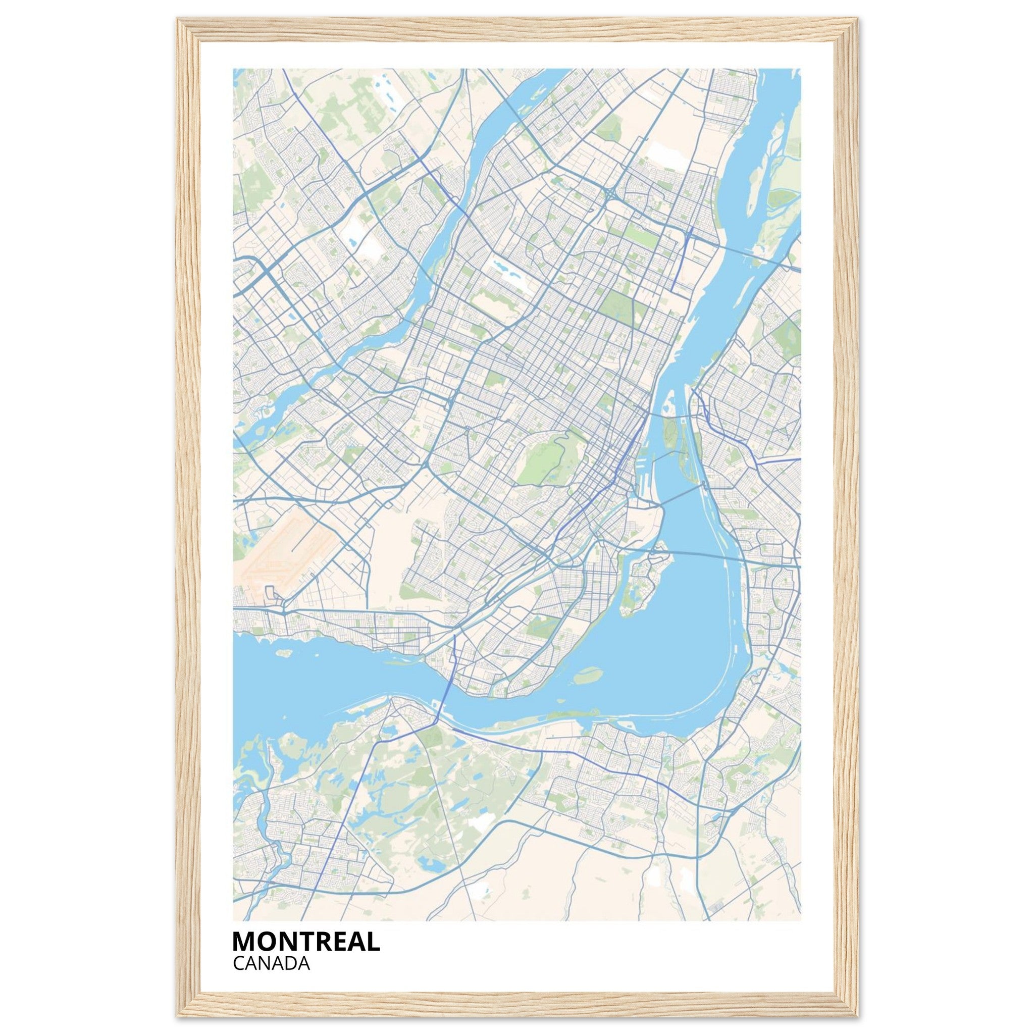 Montreal Canada City Map Poster | Custom Map Art Print - Ink And Atlas