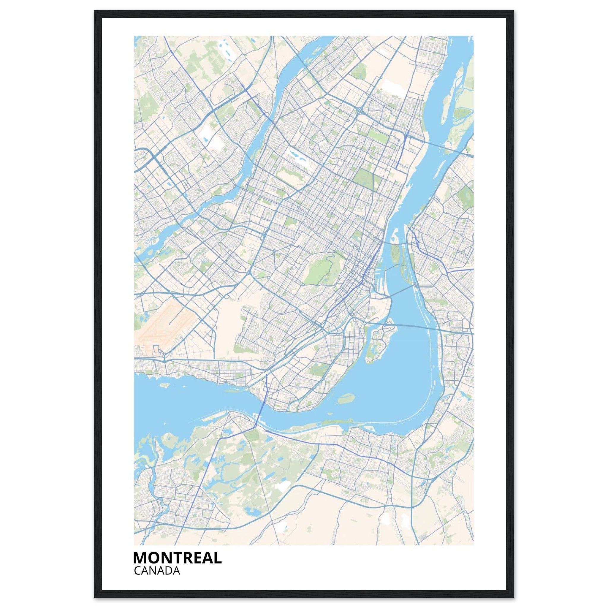 Montreal Canada City Map Poster | Custom Map Art Print - Ink And Atlas