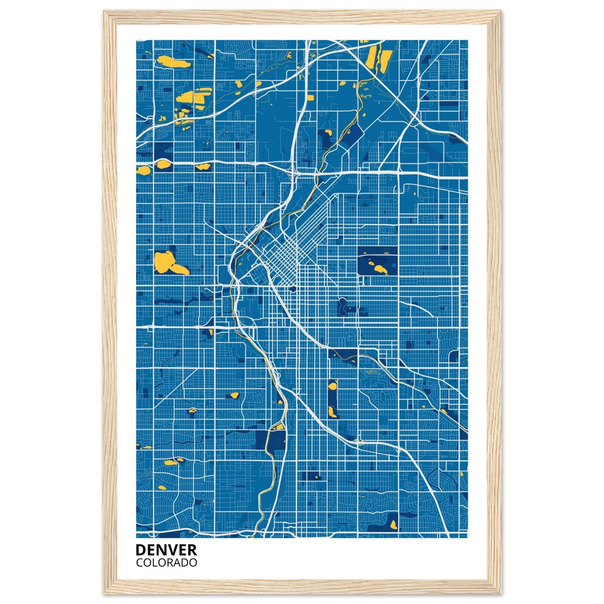 denver map poster print