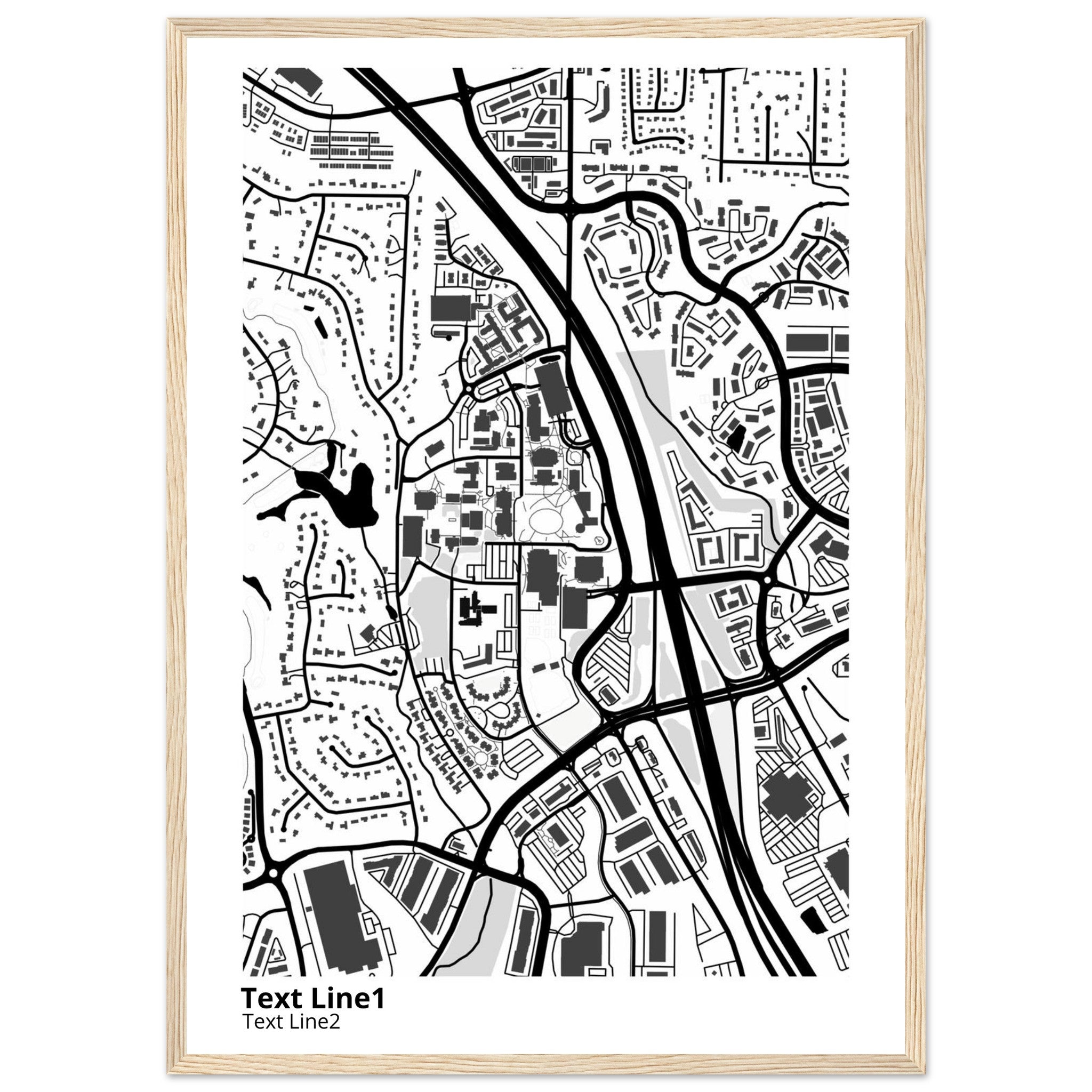 kennesaw state university georgia modern campus map print