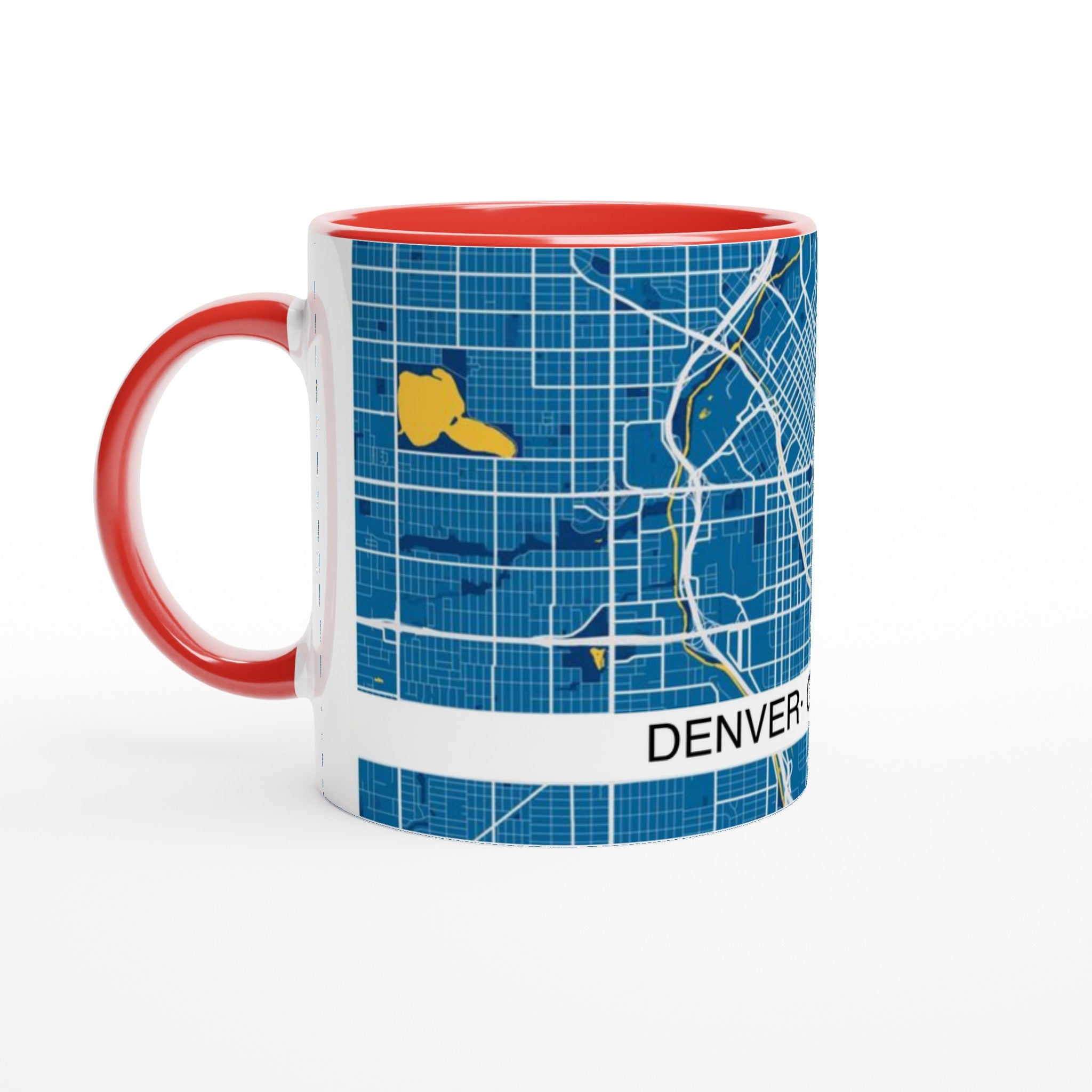 denver colorado modern city map mug 11oz