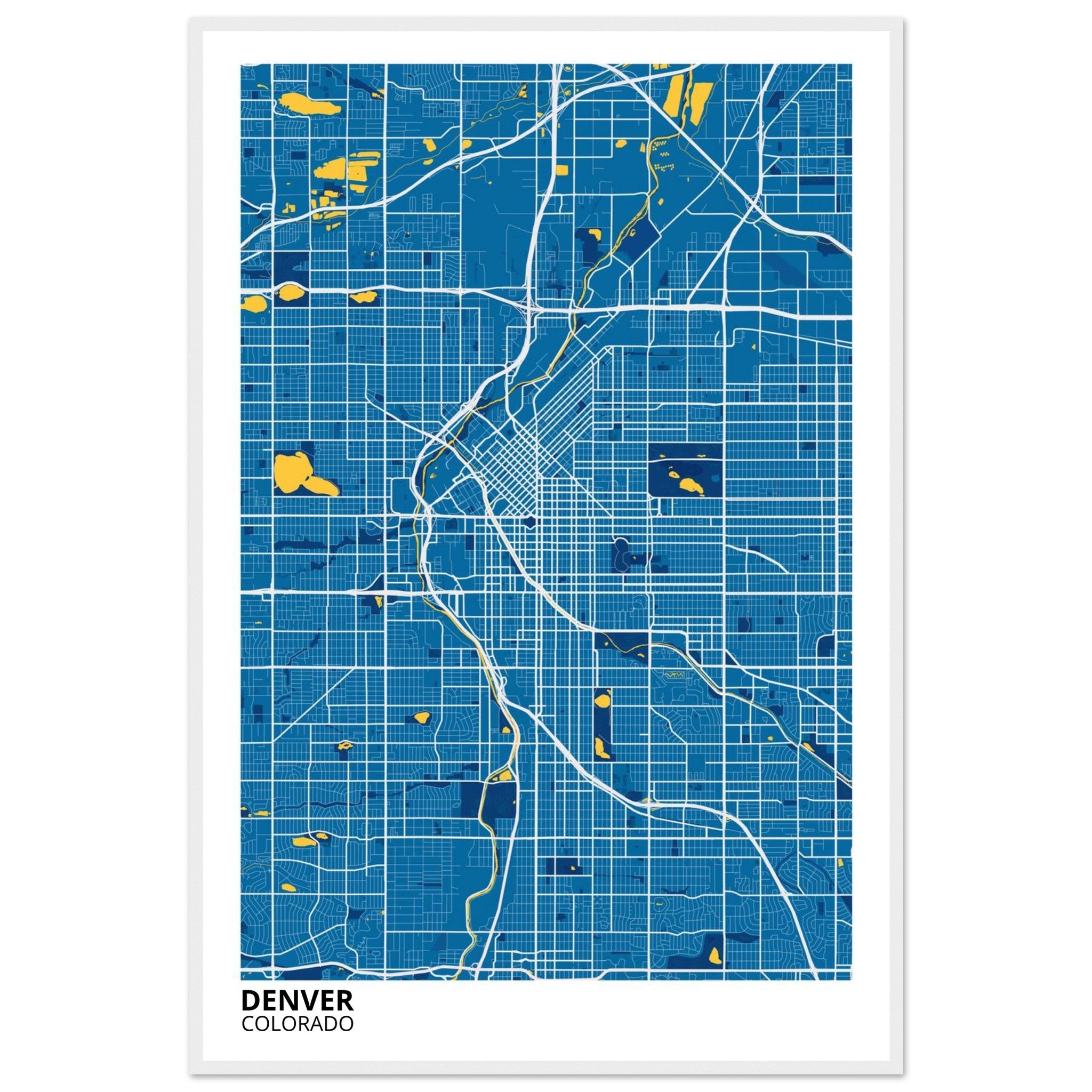 denver map poster print