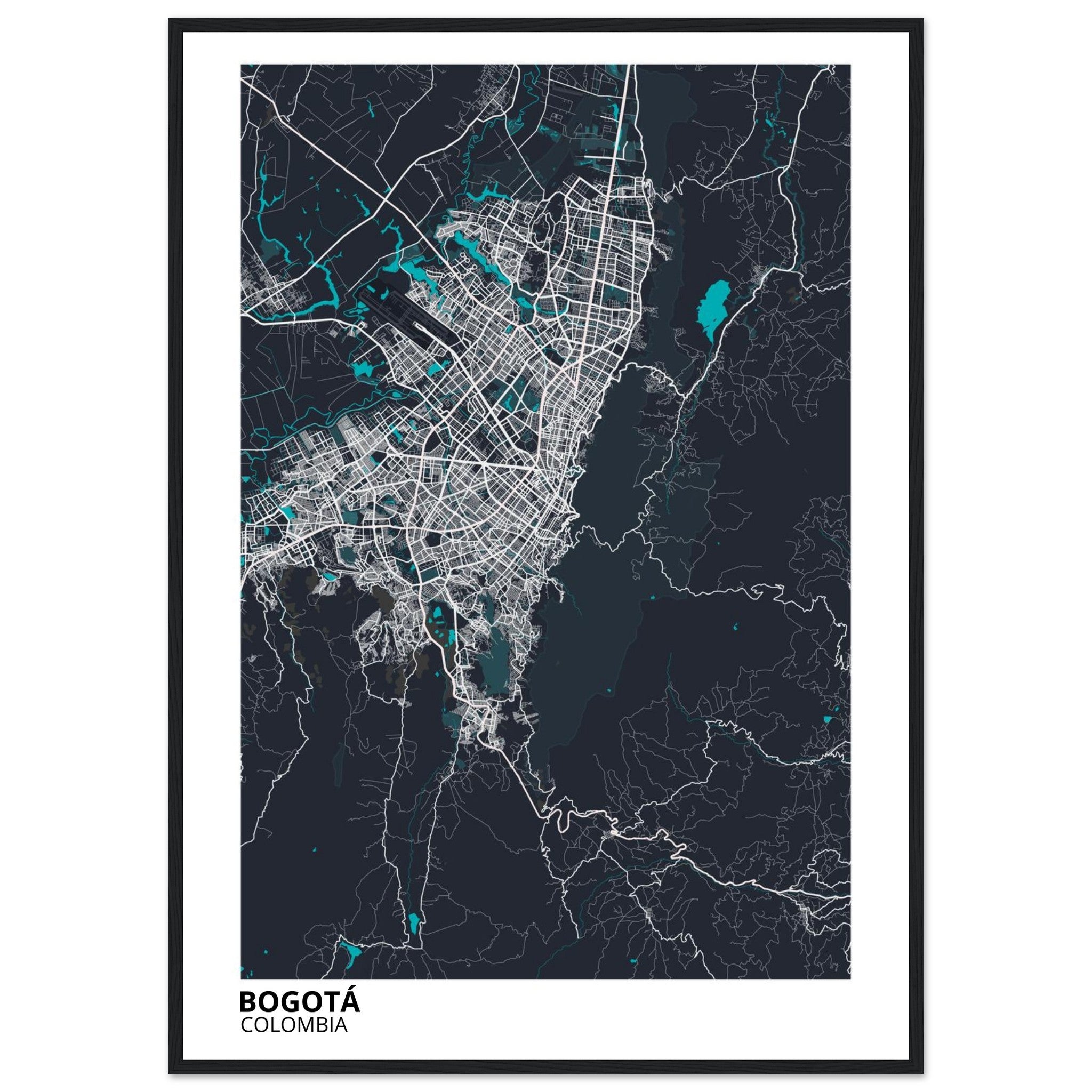 Bogota Colombia City Map Poster | Custom Map Art Print - Ink And Atlas