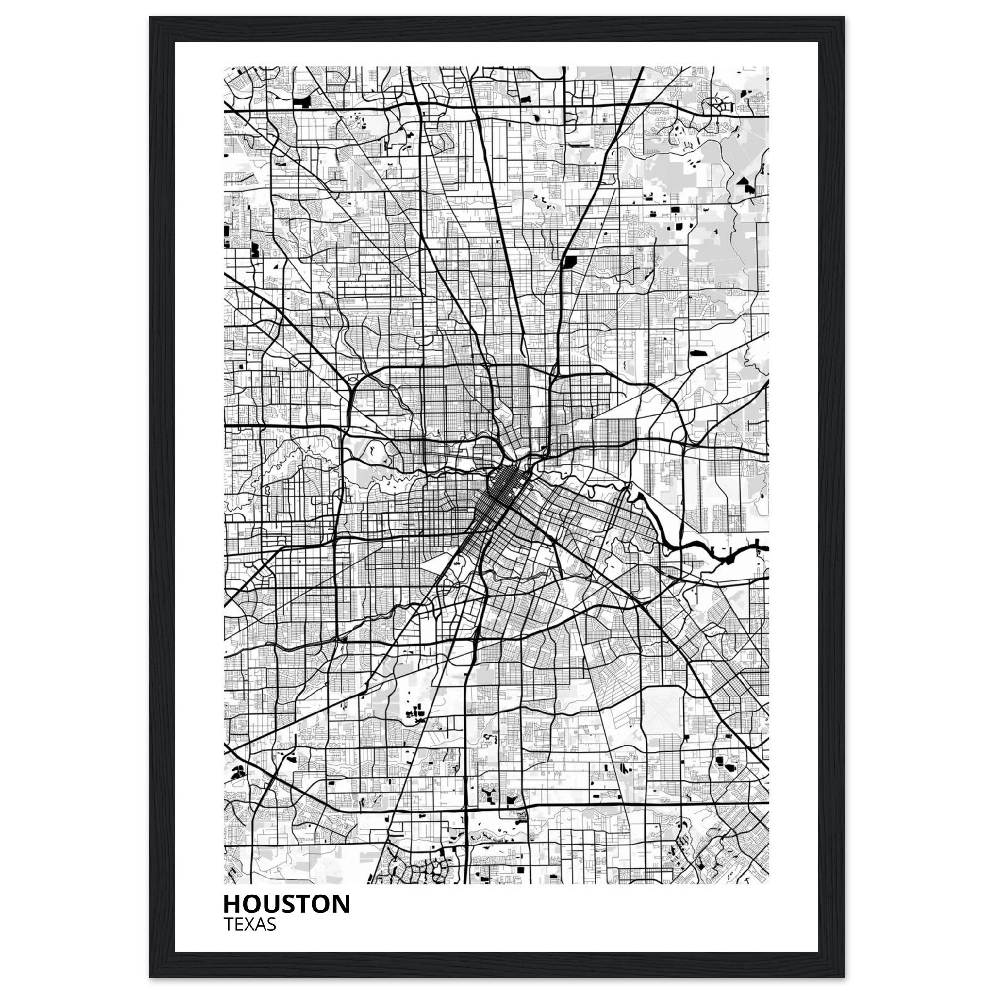 houston map poster print