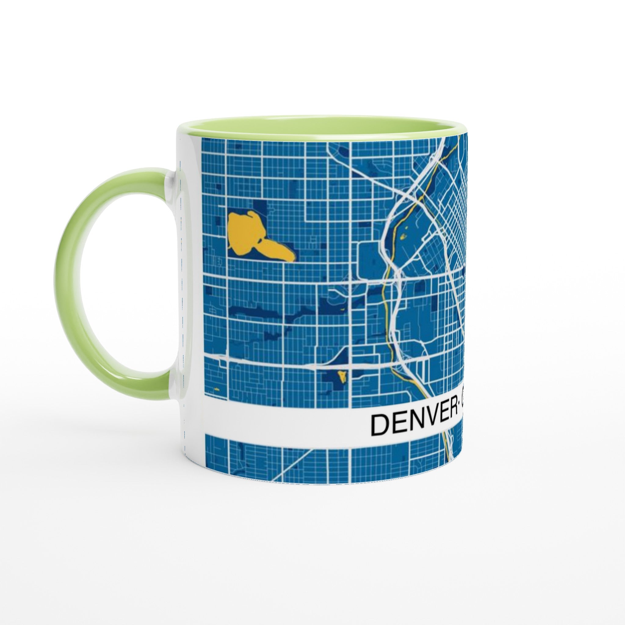 denver colorado modern city map mug 11oz