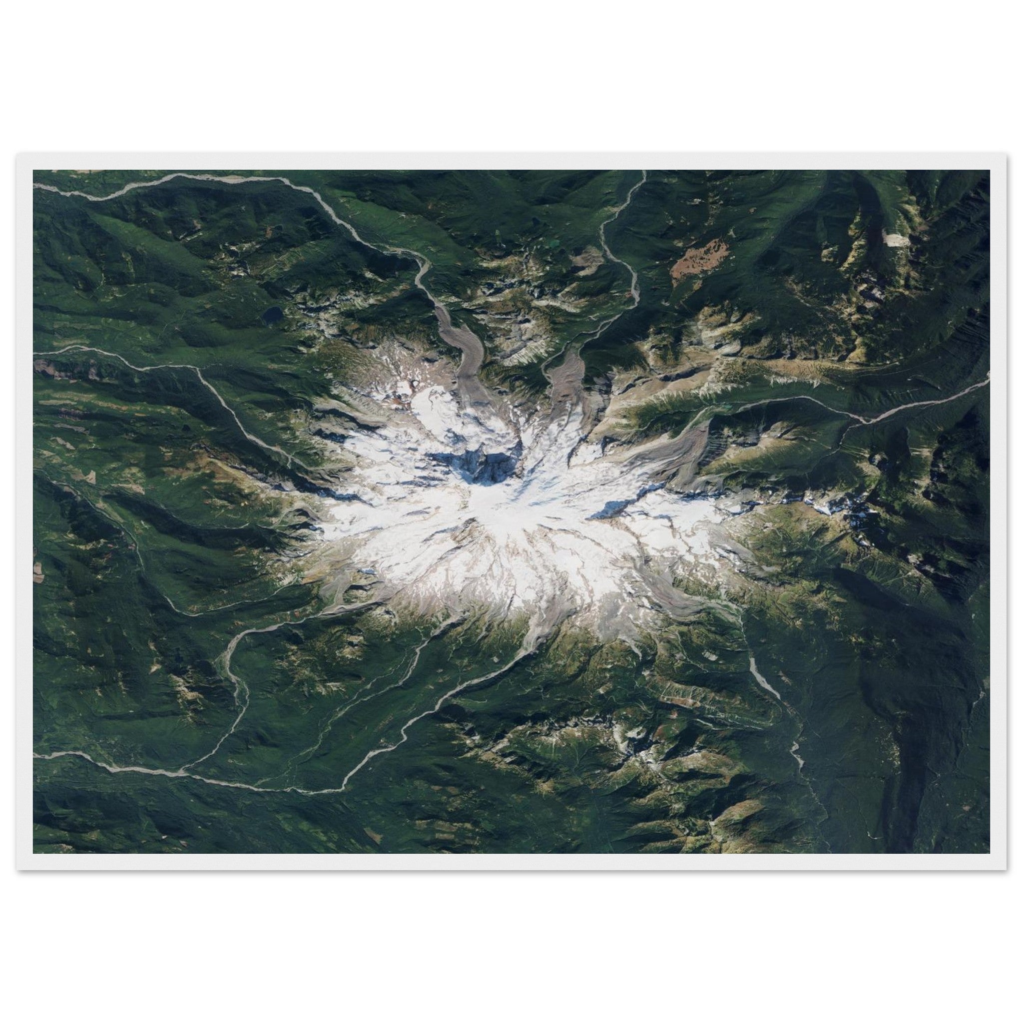 Mount Rainier National Park Natural Earth Print - Ink And Atlas