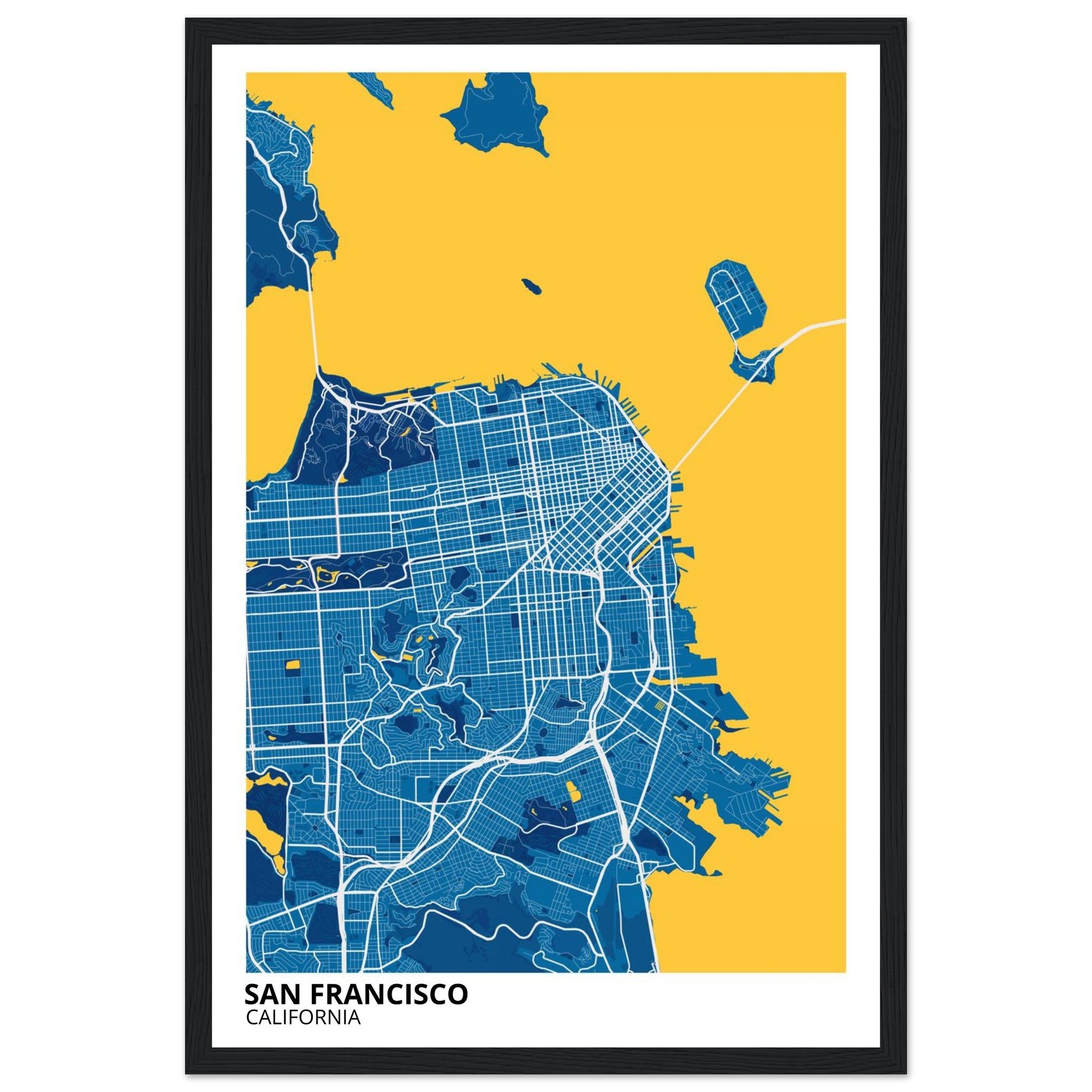 san francisco map poster print