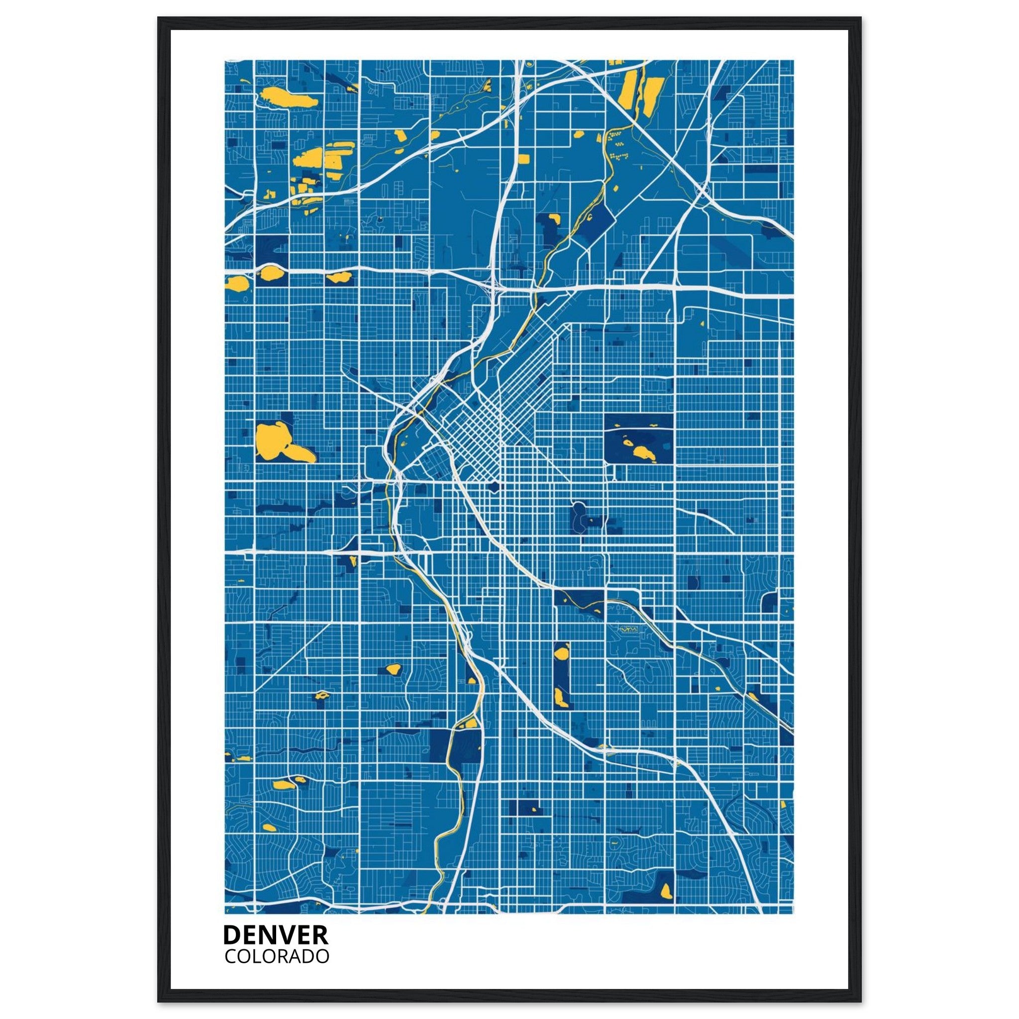 denver map poster print