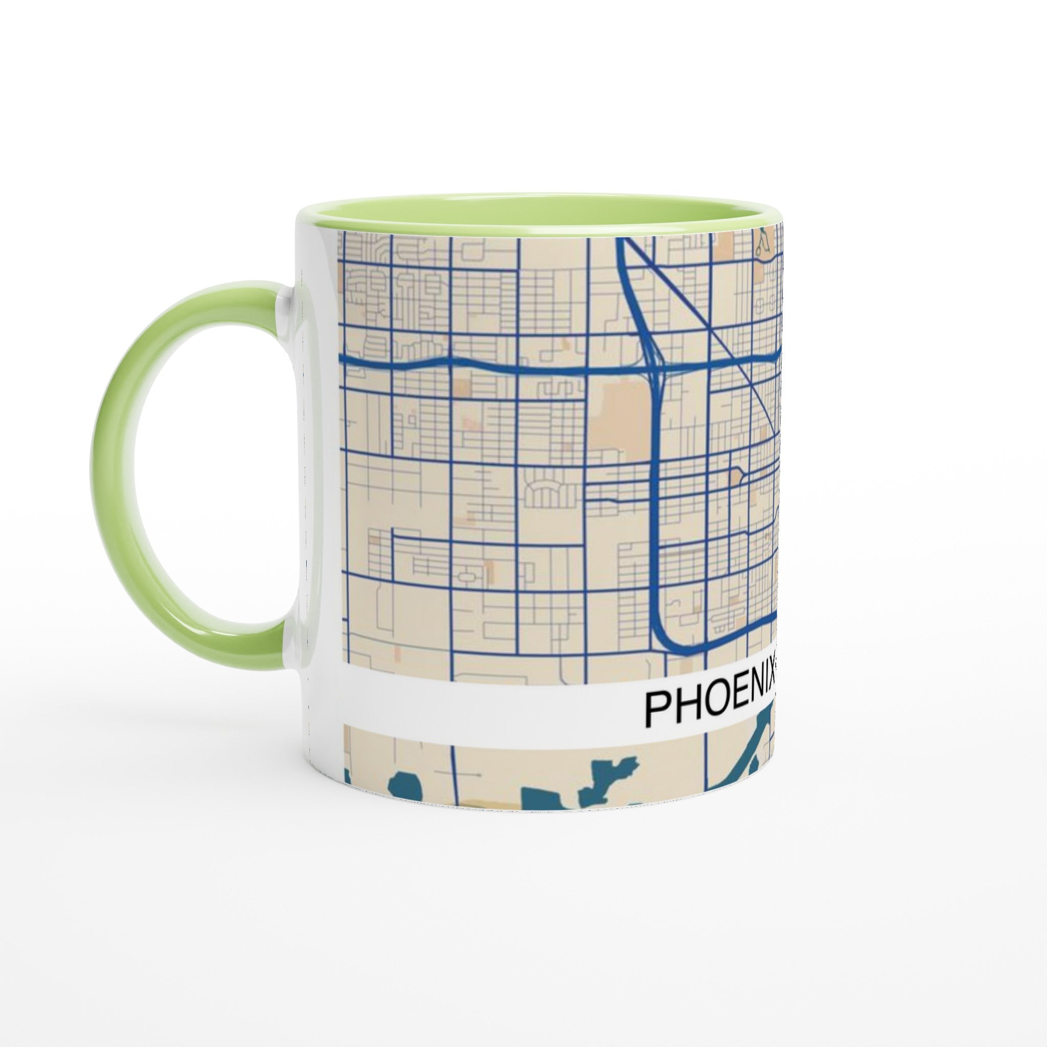 phoenix airzona modern city map mug 11oz