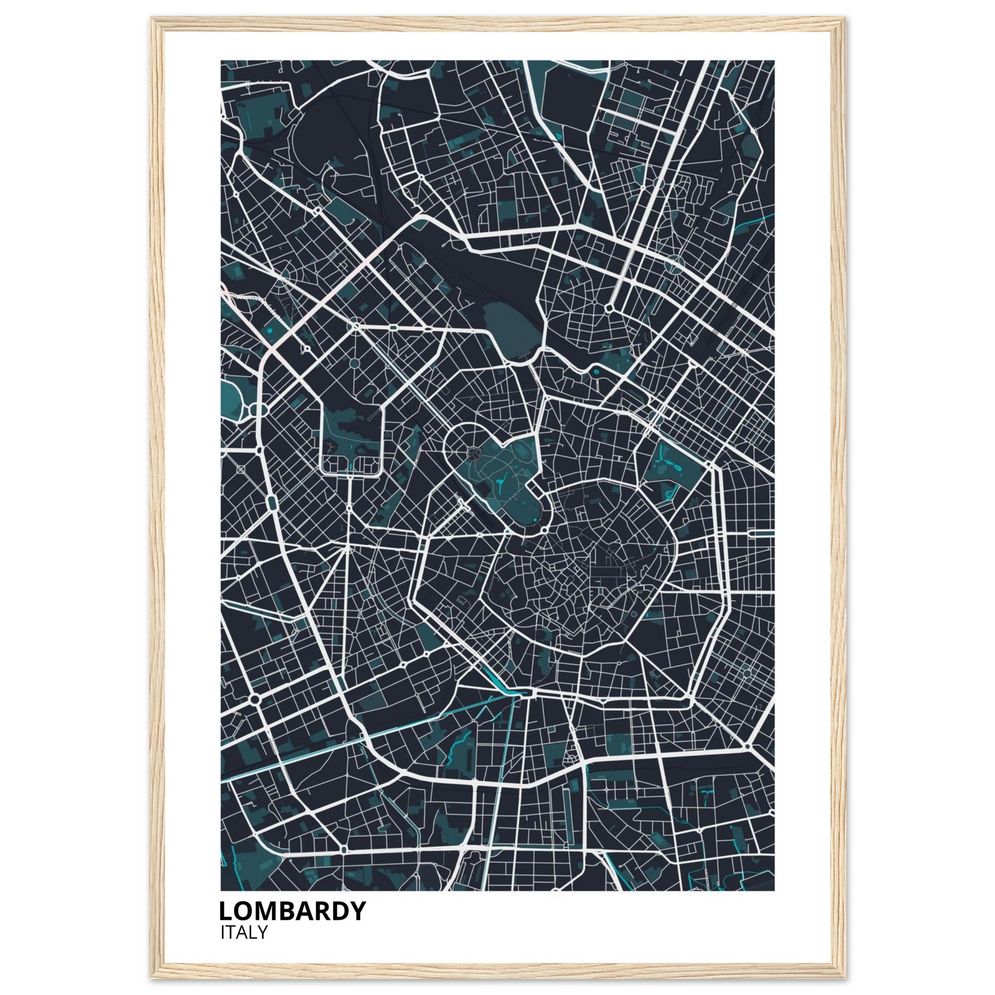 Lombardy Italy City Map Poster | Custom Map Art Print - Ink And Atlas