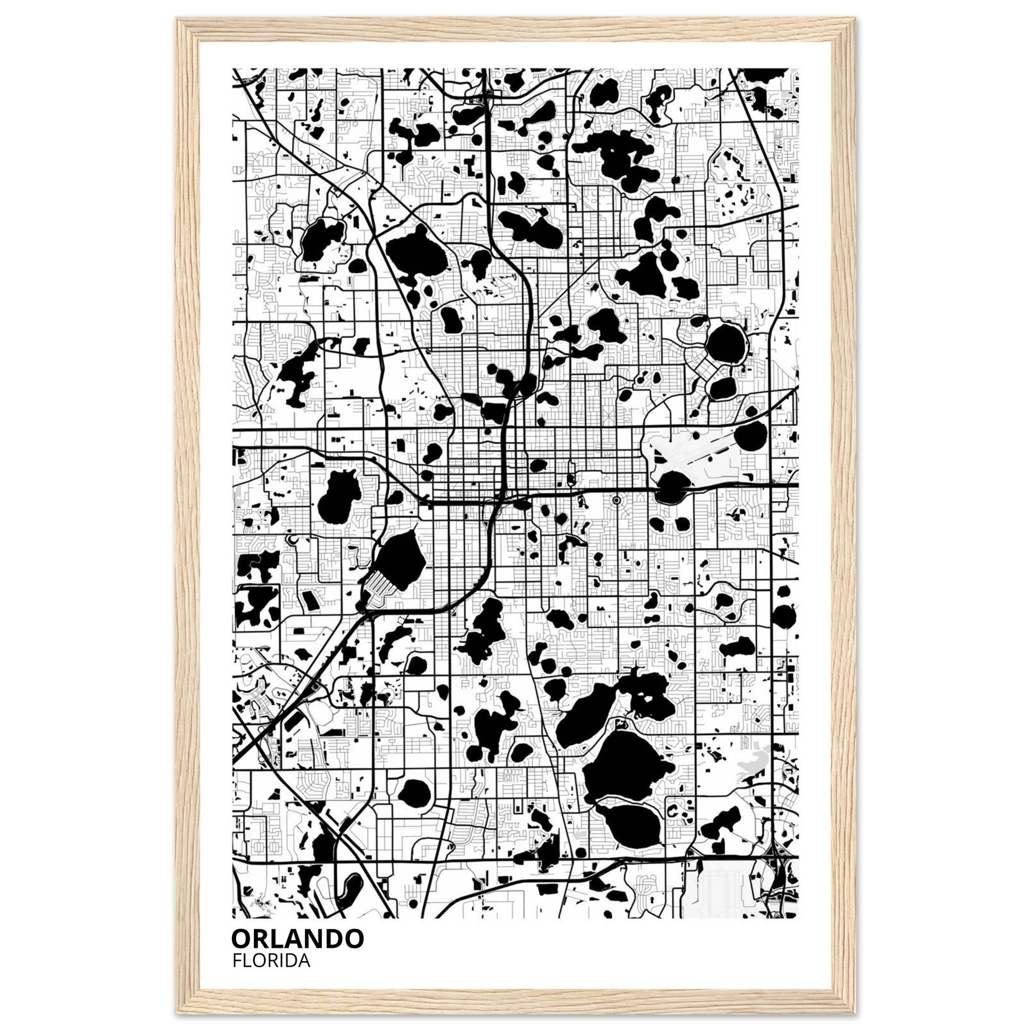 orlando map poster print