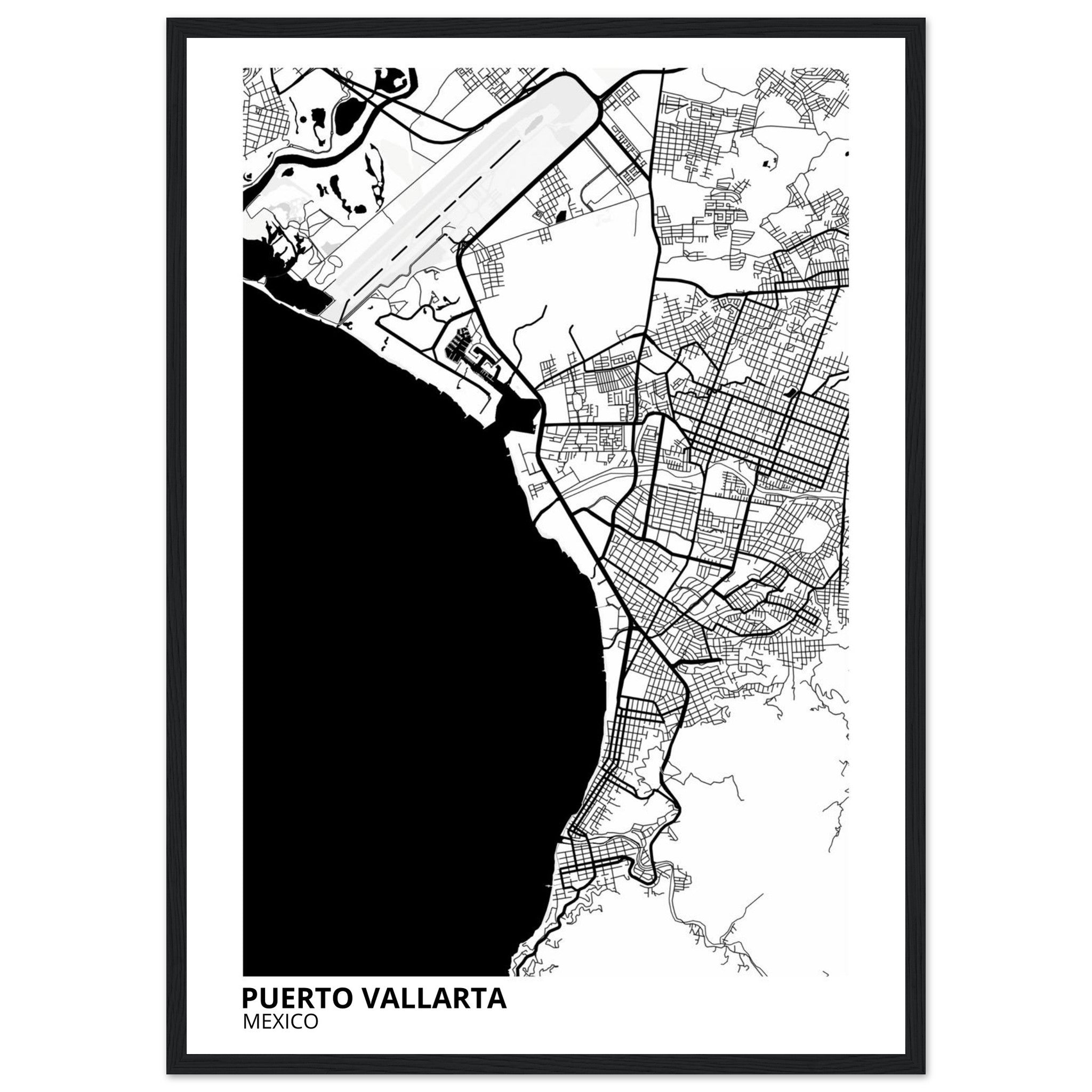 Puerto Vallarta City Map Poster | Custom Map Art Print - Ink And Atlas