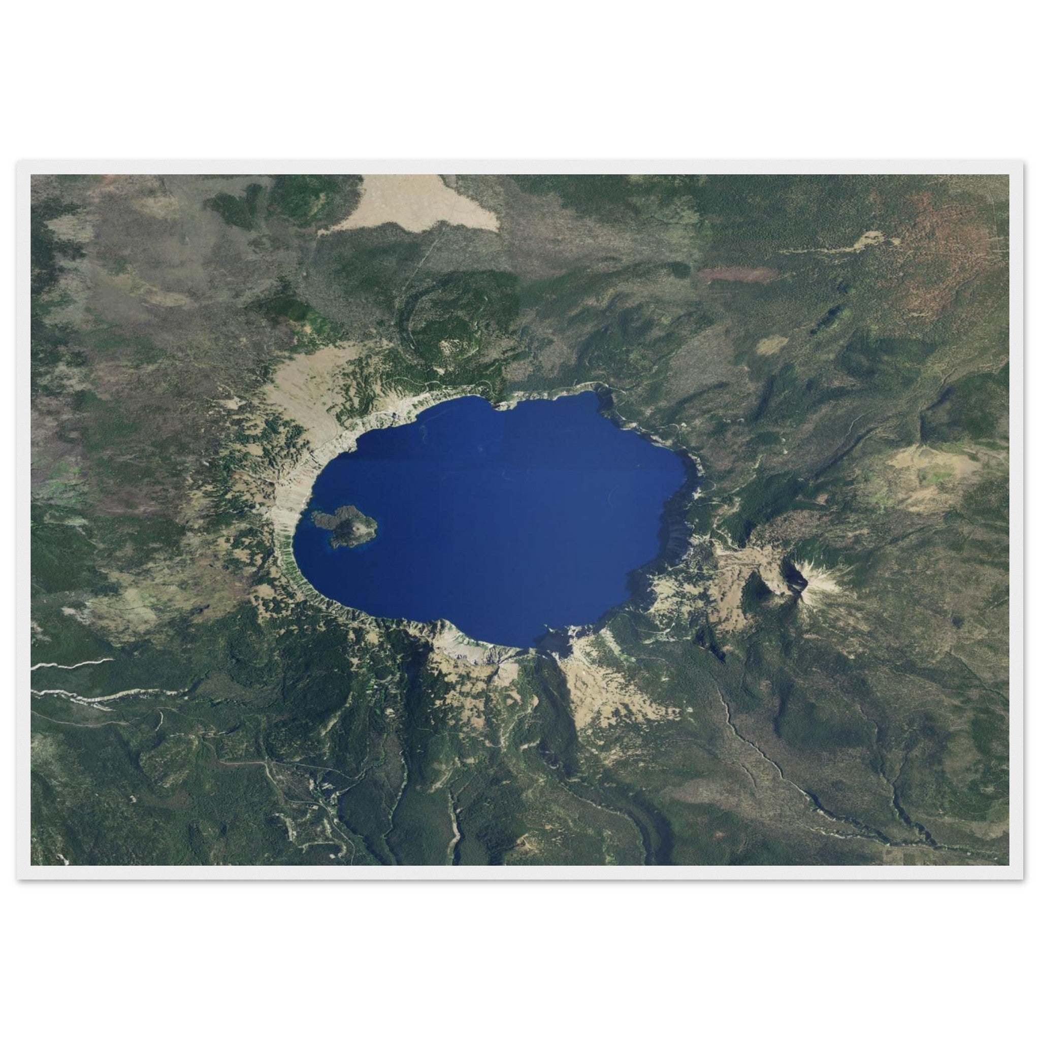 Crater Lake National Park Natural Earth Print - Ink And Atlas