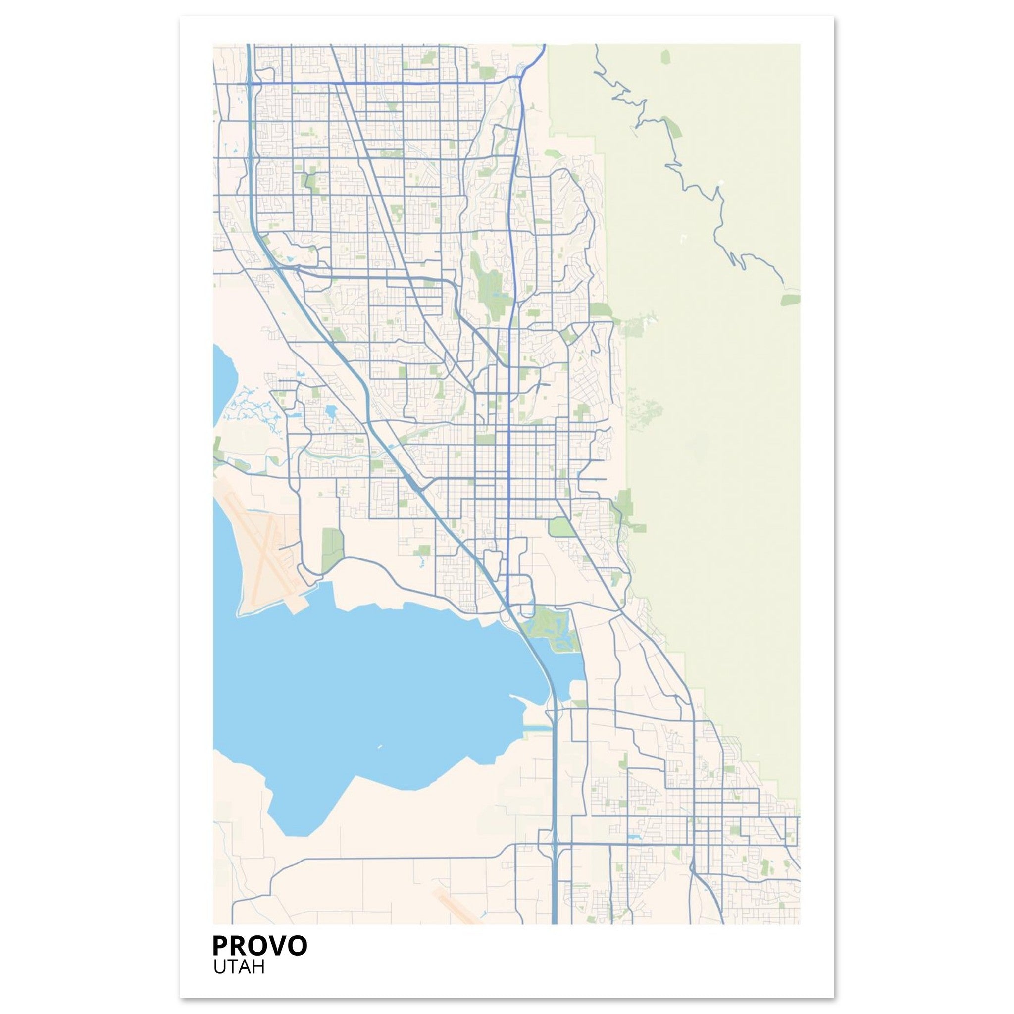 provo map poster print