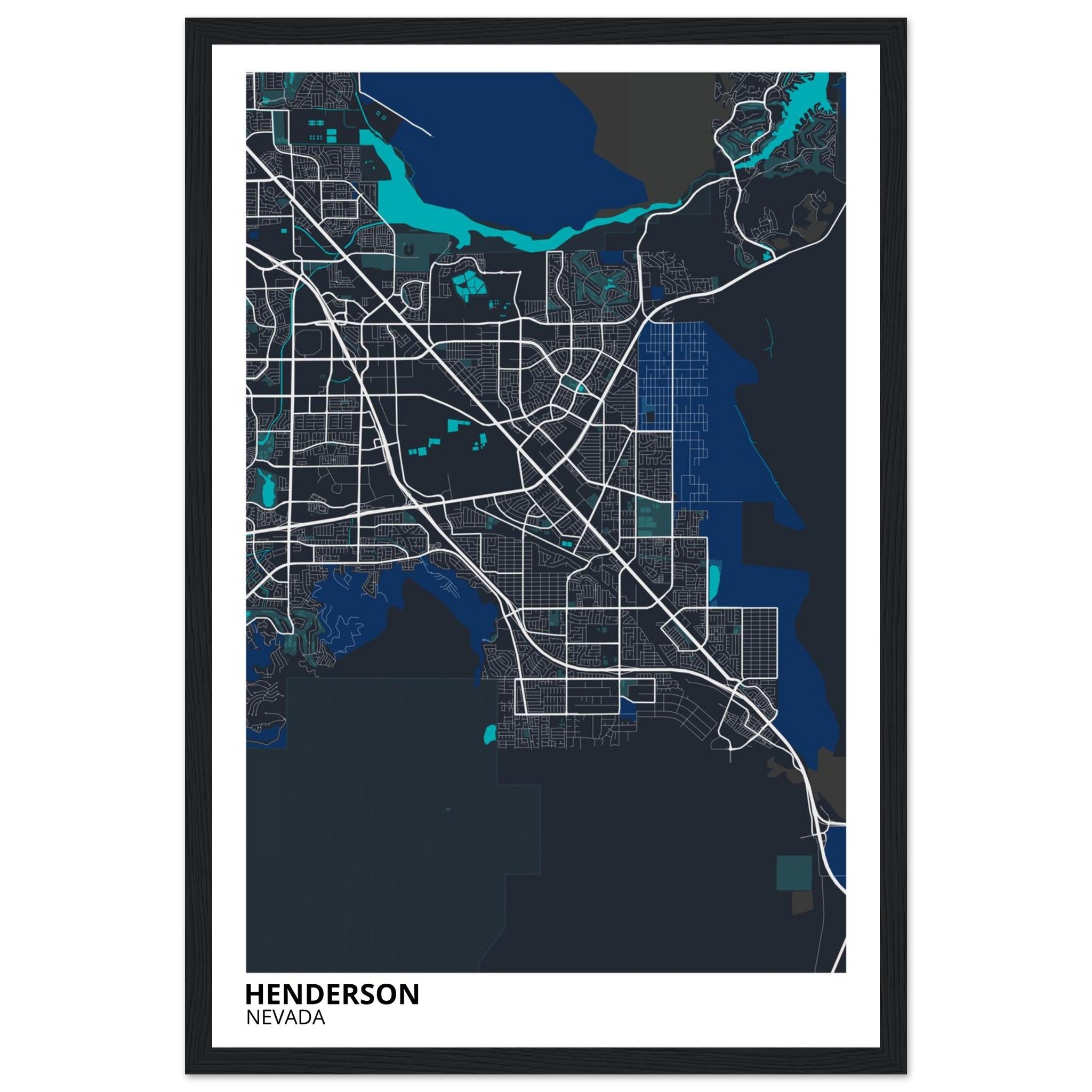 Henderson Nevada City Map Poster | Custom Map Art Print - Ink And Atlas