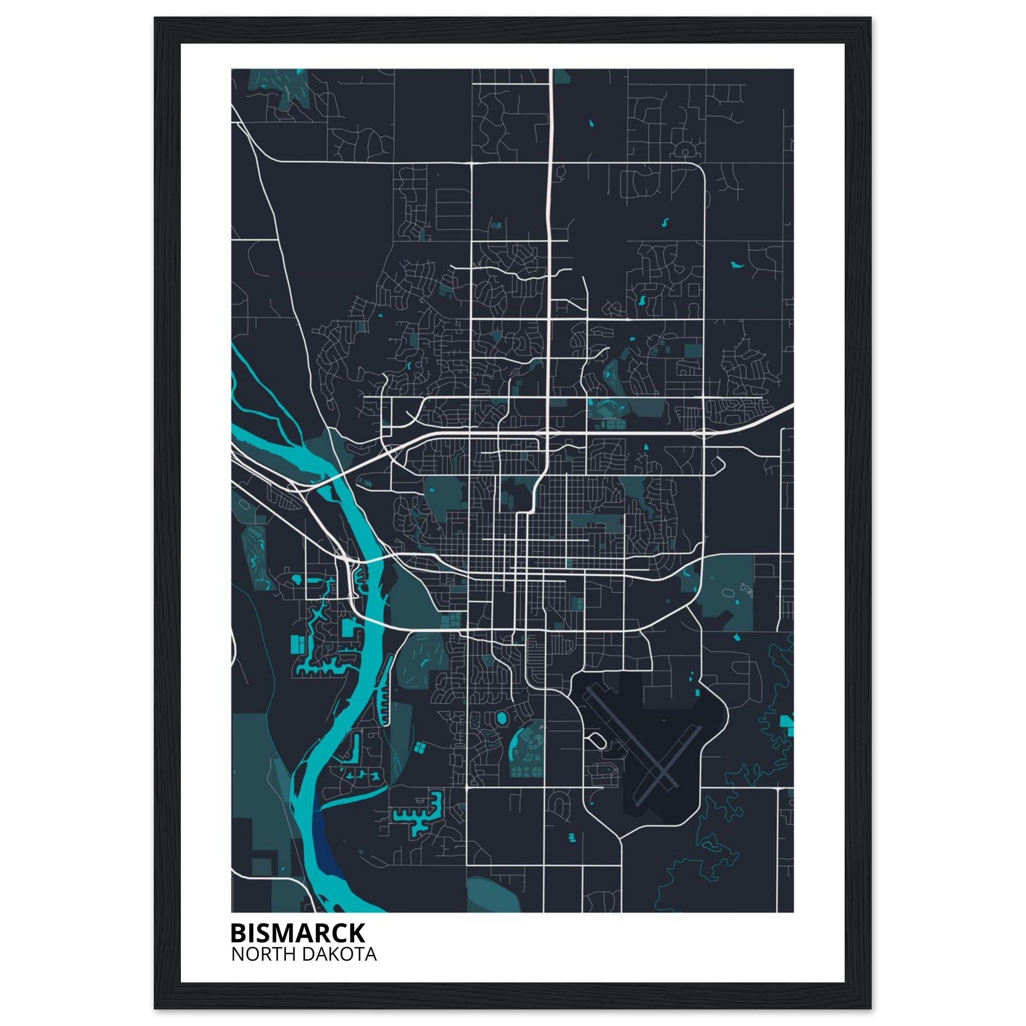bismark map poster print