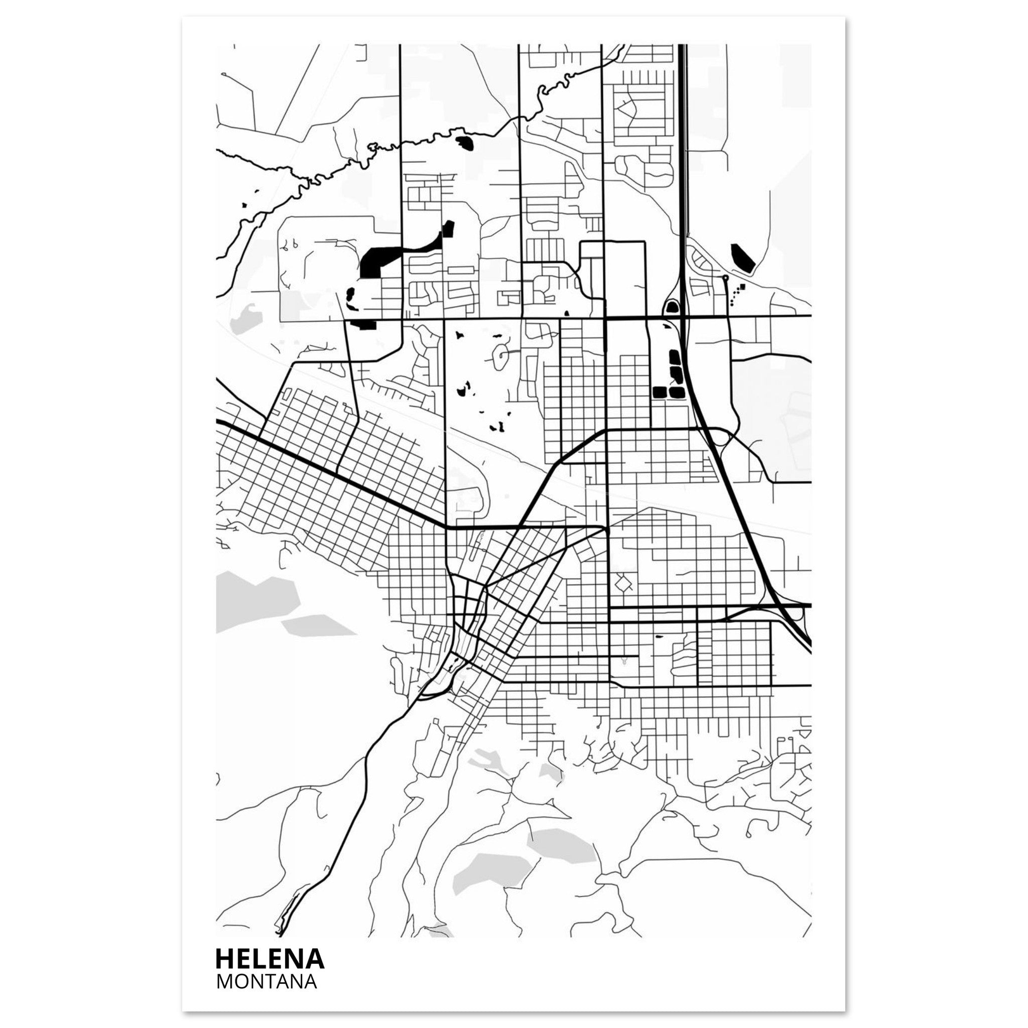 helena map poster print