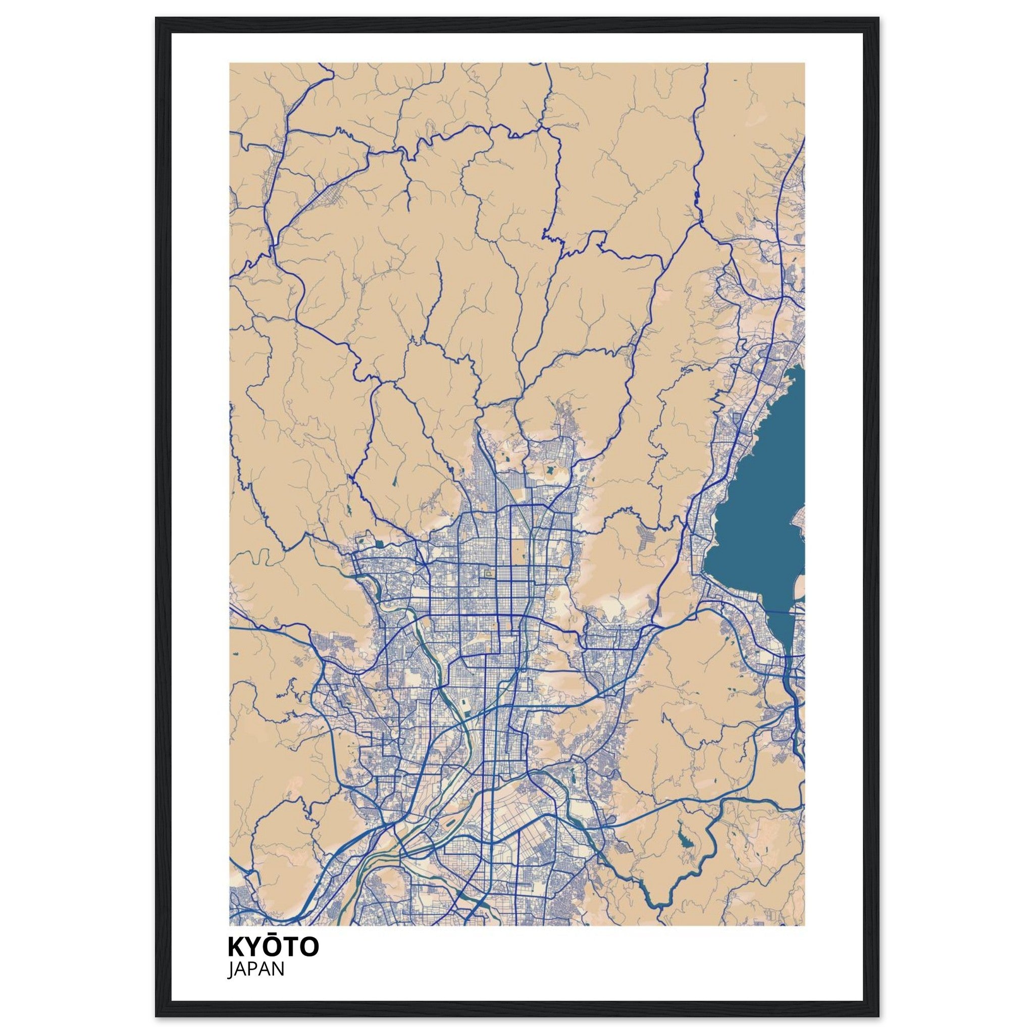Kyoto Japan City Map Poster | Custom Map Art Print - Ink And Atlas