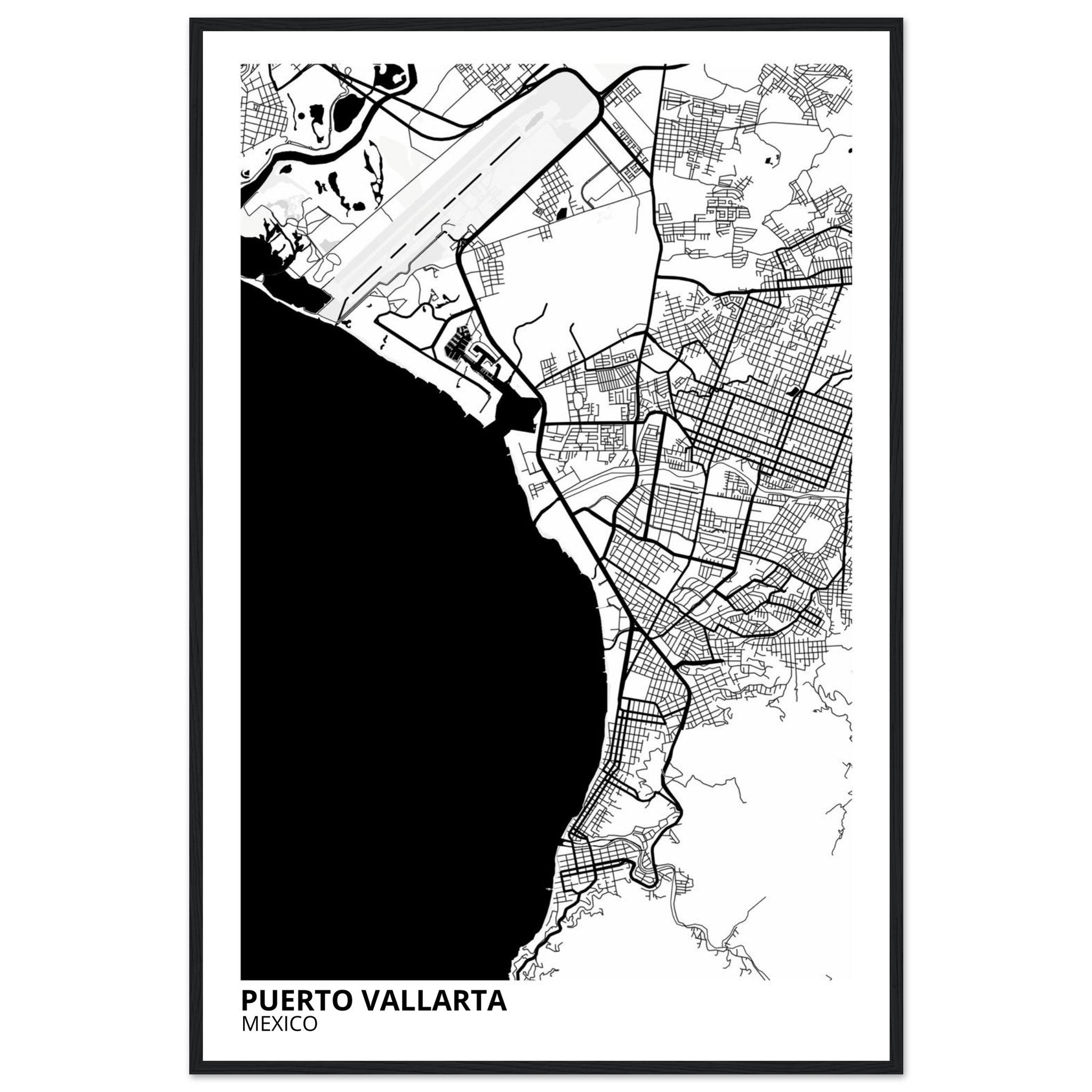 Puerto Vallarta City Map Poster | Custom Map Art Print - Ink And Atlas