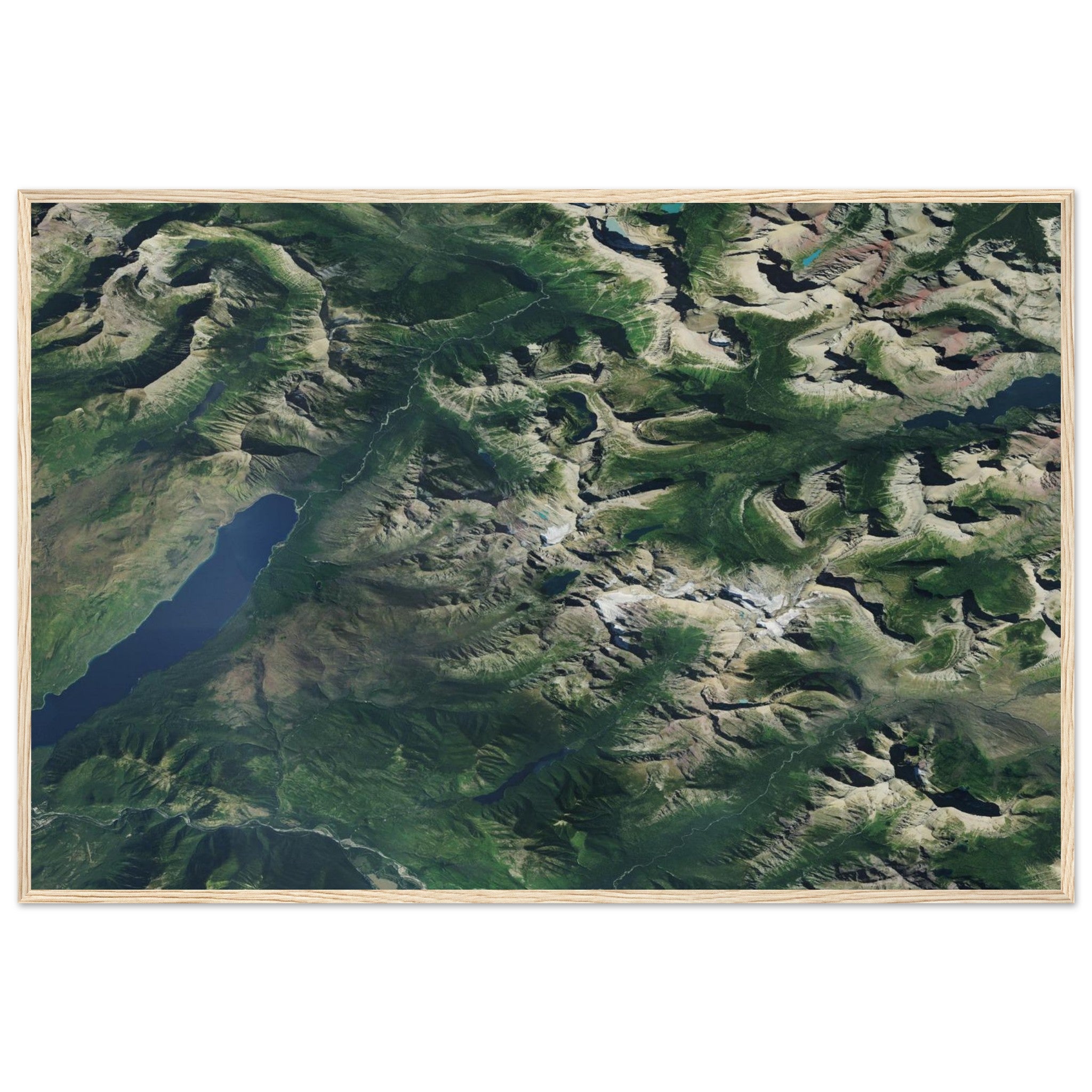 Glacier National Park Natural Earth Print - Ink And Atlas