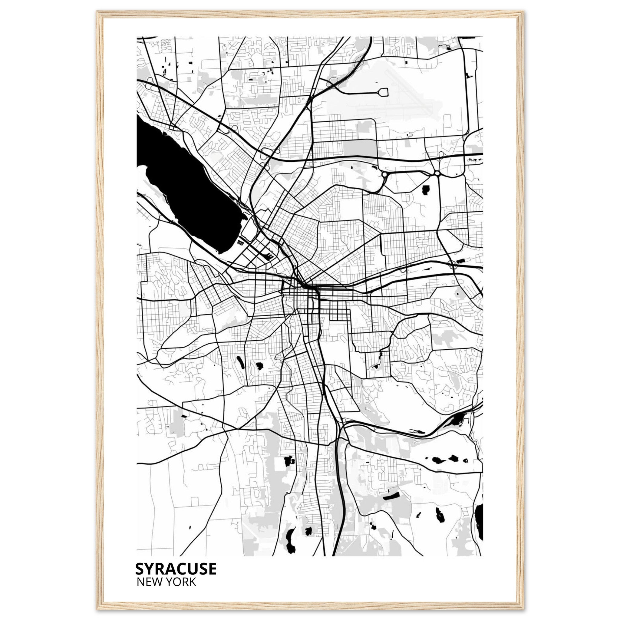 Syracuse New York City Map Poster | Custom Map Art Print - Ink And Atlas