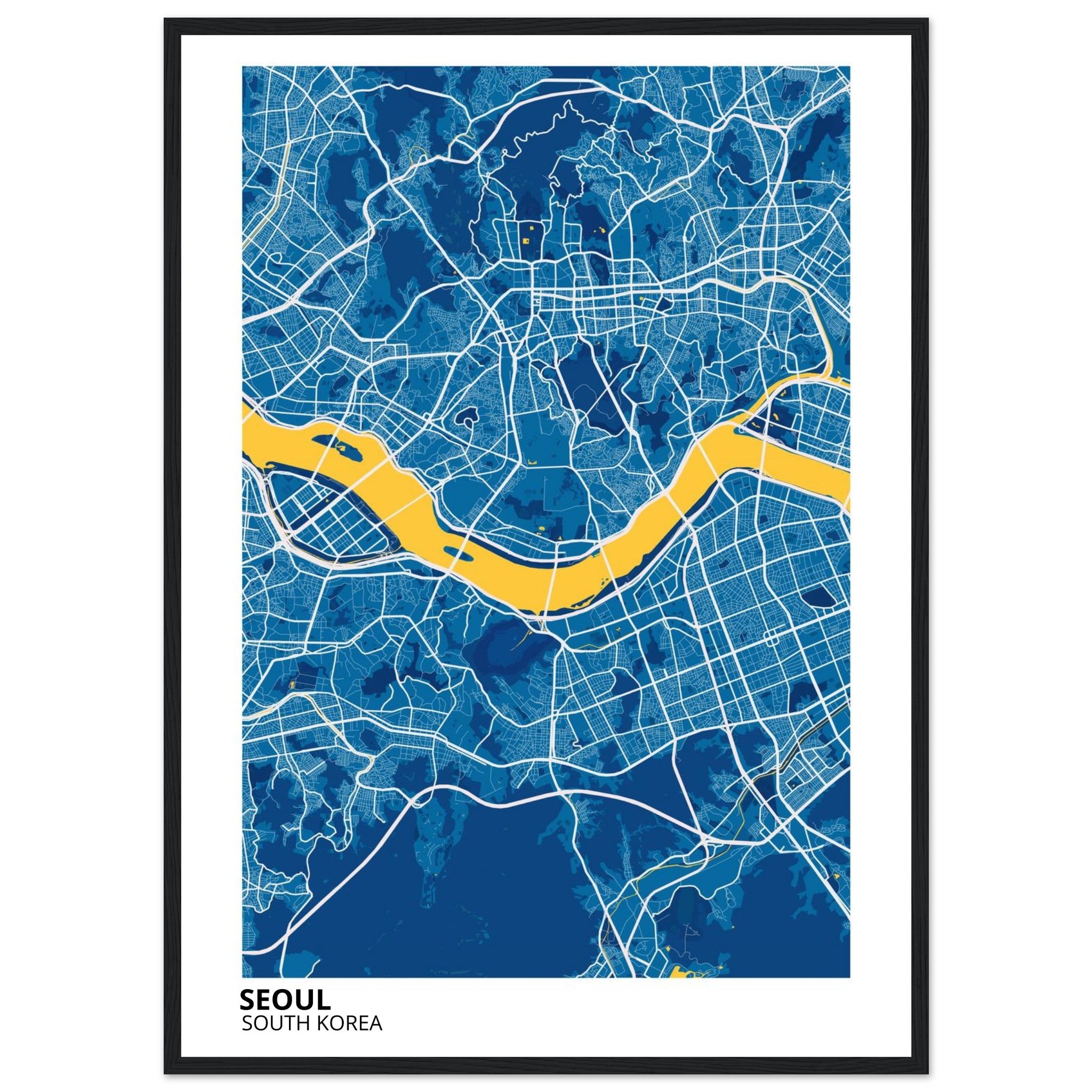 Seoul South Korea City Map Poster | Custom Map Art Print - Ink And Atlas
