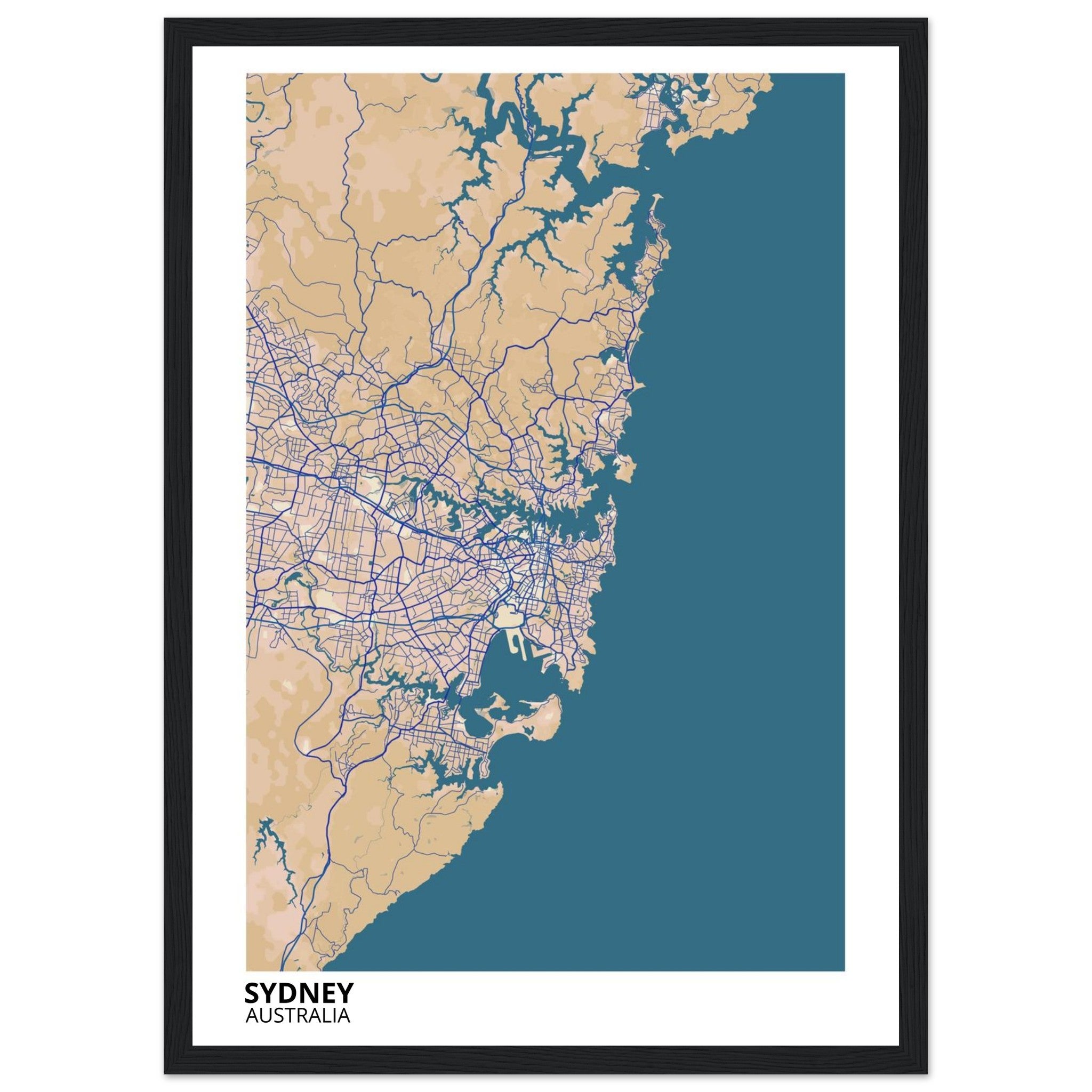 Sydney Australia City Map Poster | Custom Map Art Print - Ink And Atlas