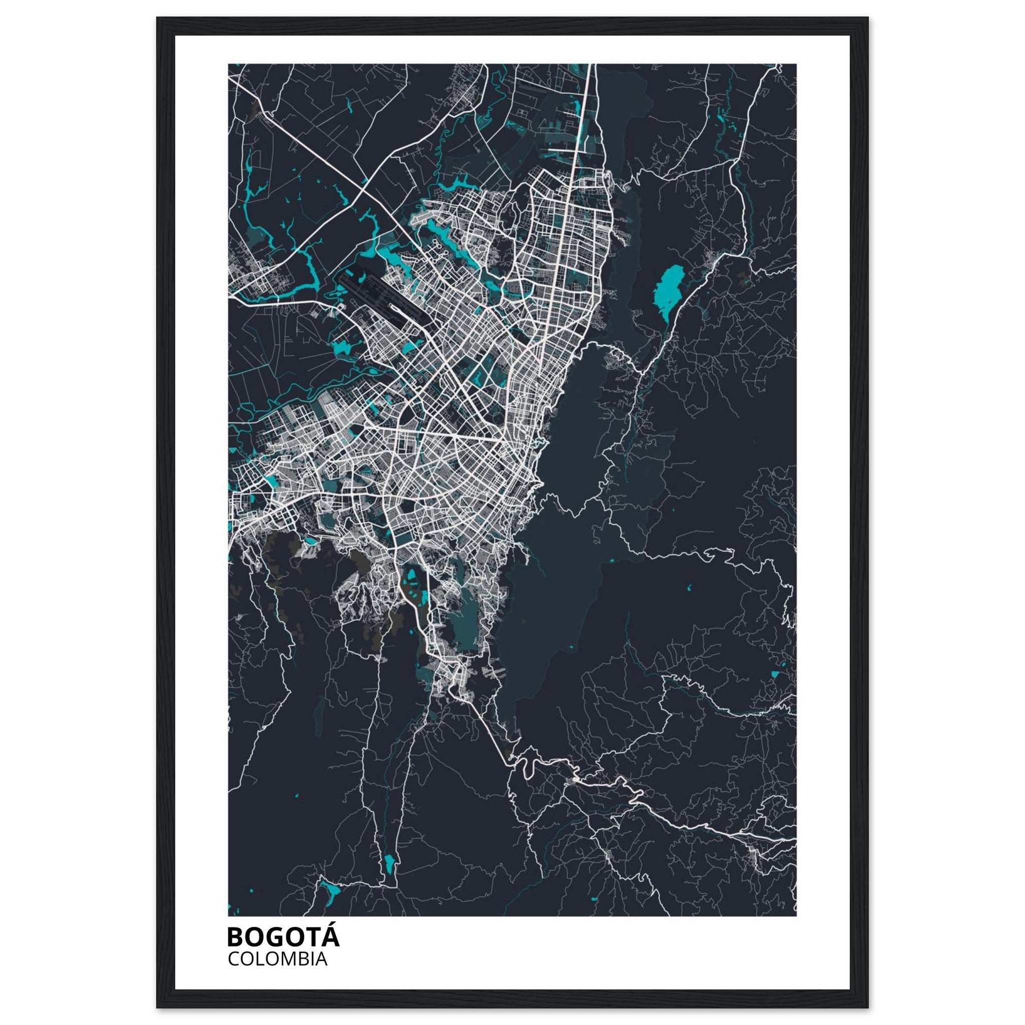 Bogota Colombia City Map Poster | Custom Map Art Print - Ink And Atlas