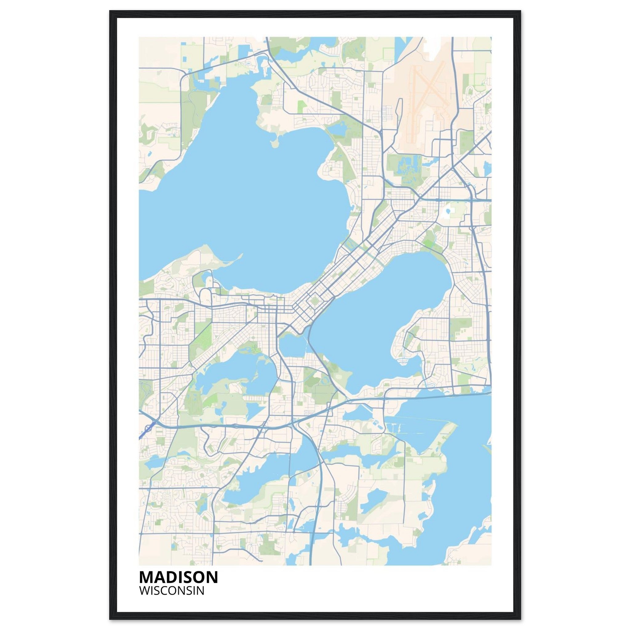 madison map poster print
