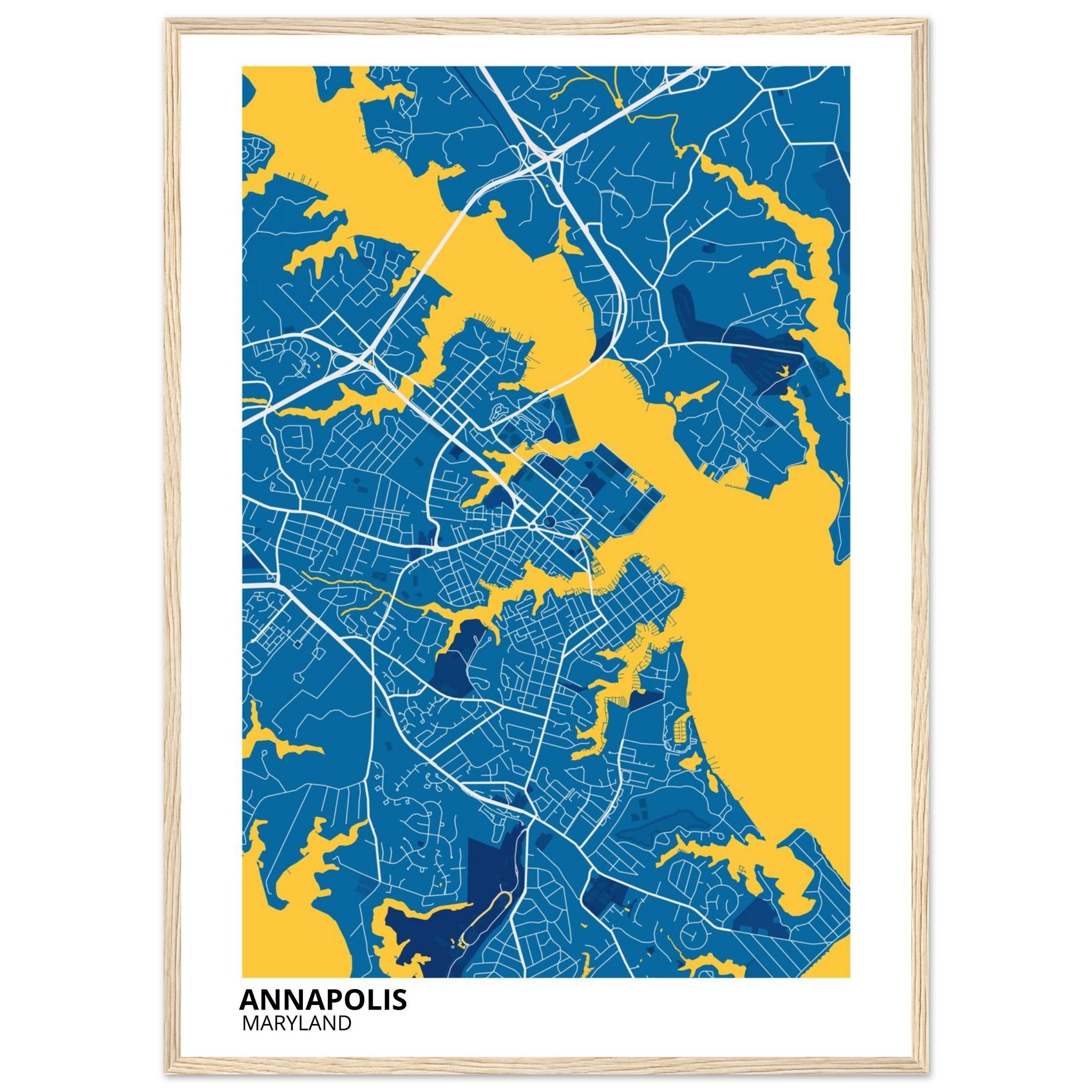 annapolis map poster print