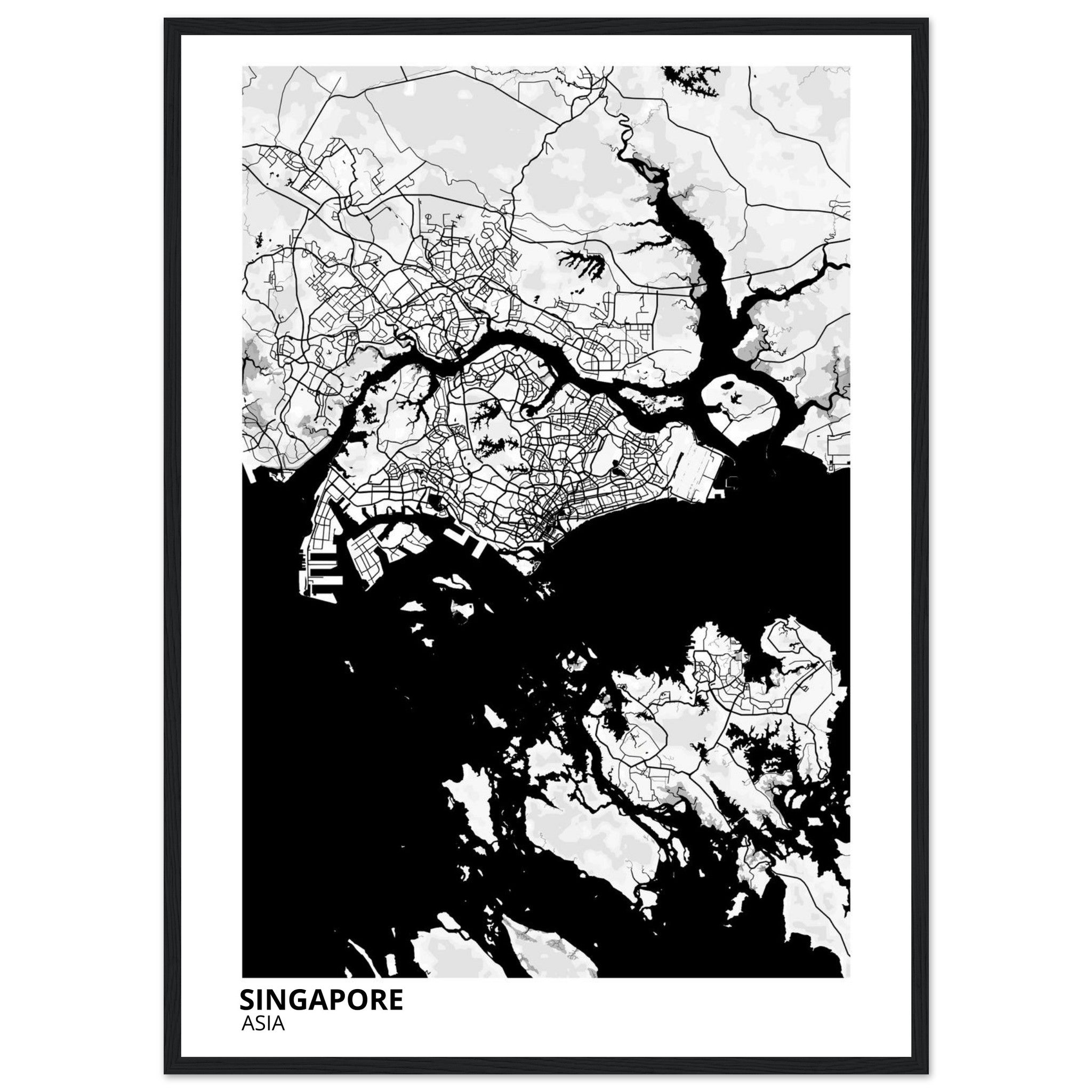 Singapore City Map Poster | Custom Map Art Print - Ink And Atlas
