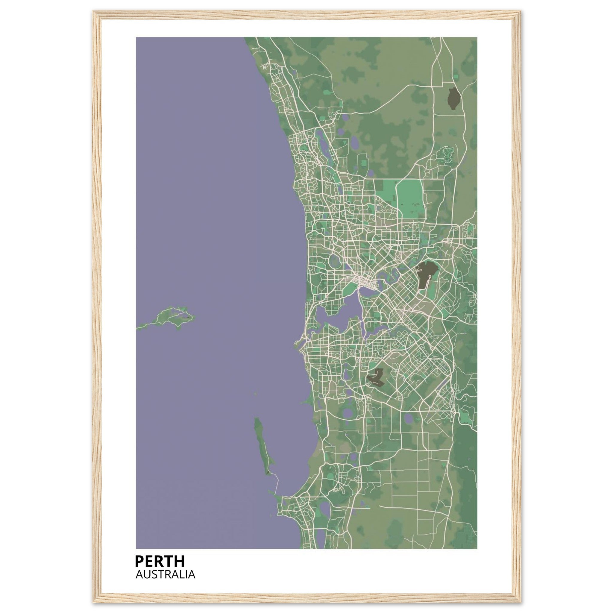 Perth Australia City Map Poster | Custom Map Art Print - Ink And Atlas