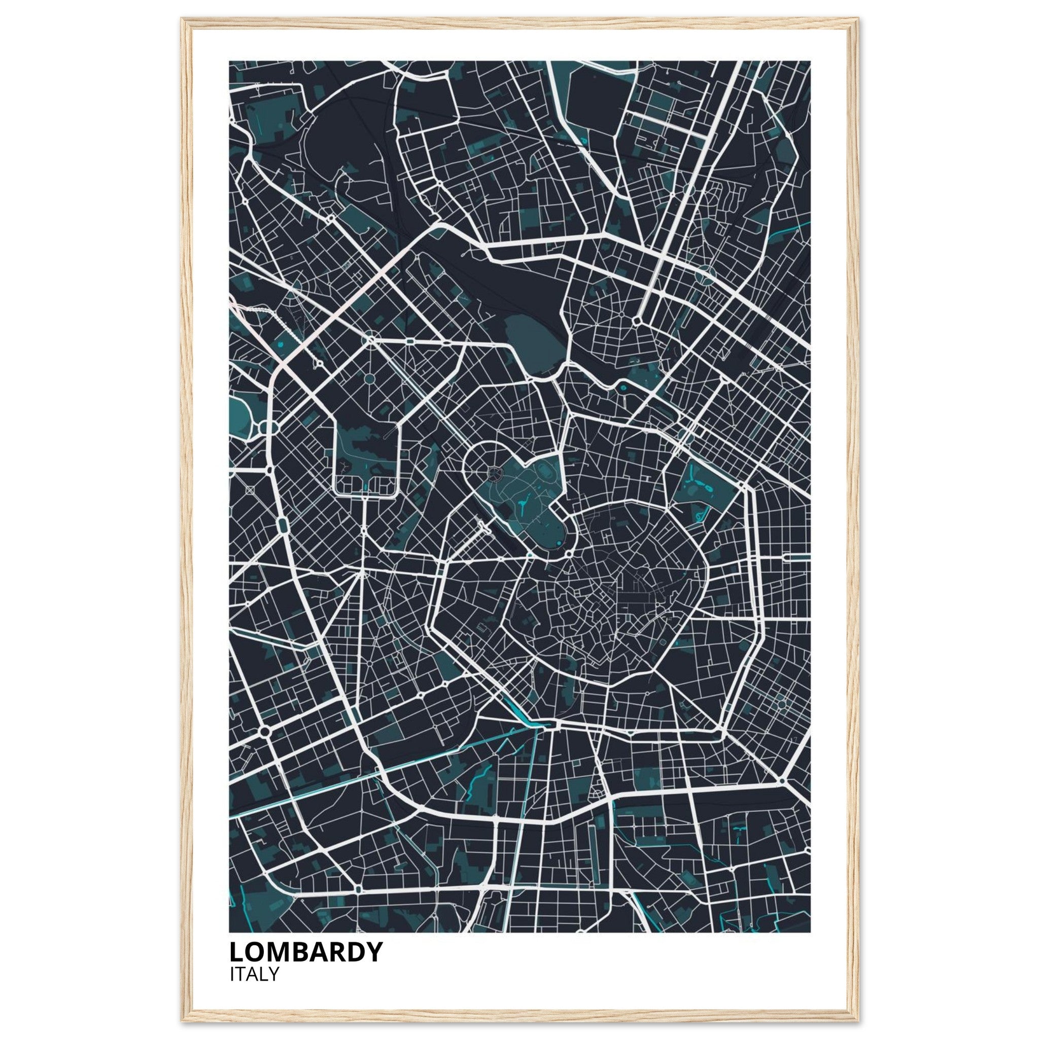 Lombardy Italy City Map Poster | Custom Map Art Print - Ink And Atlas