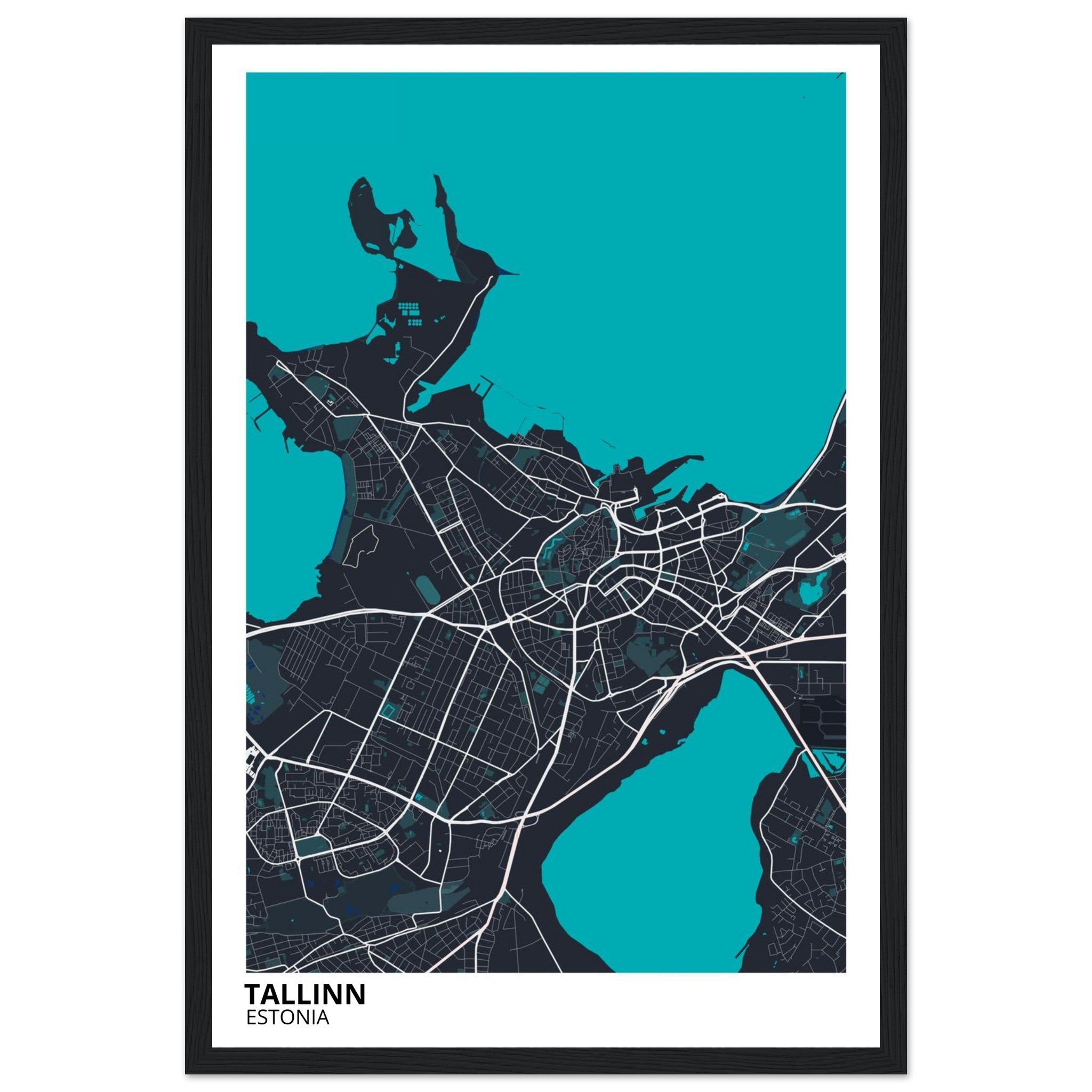 Tallinn Estonia City Map Poster | Custom Map Art Print - Ink And Atlas