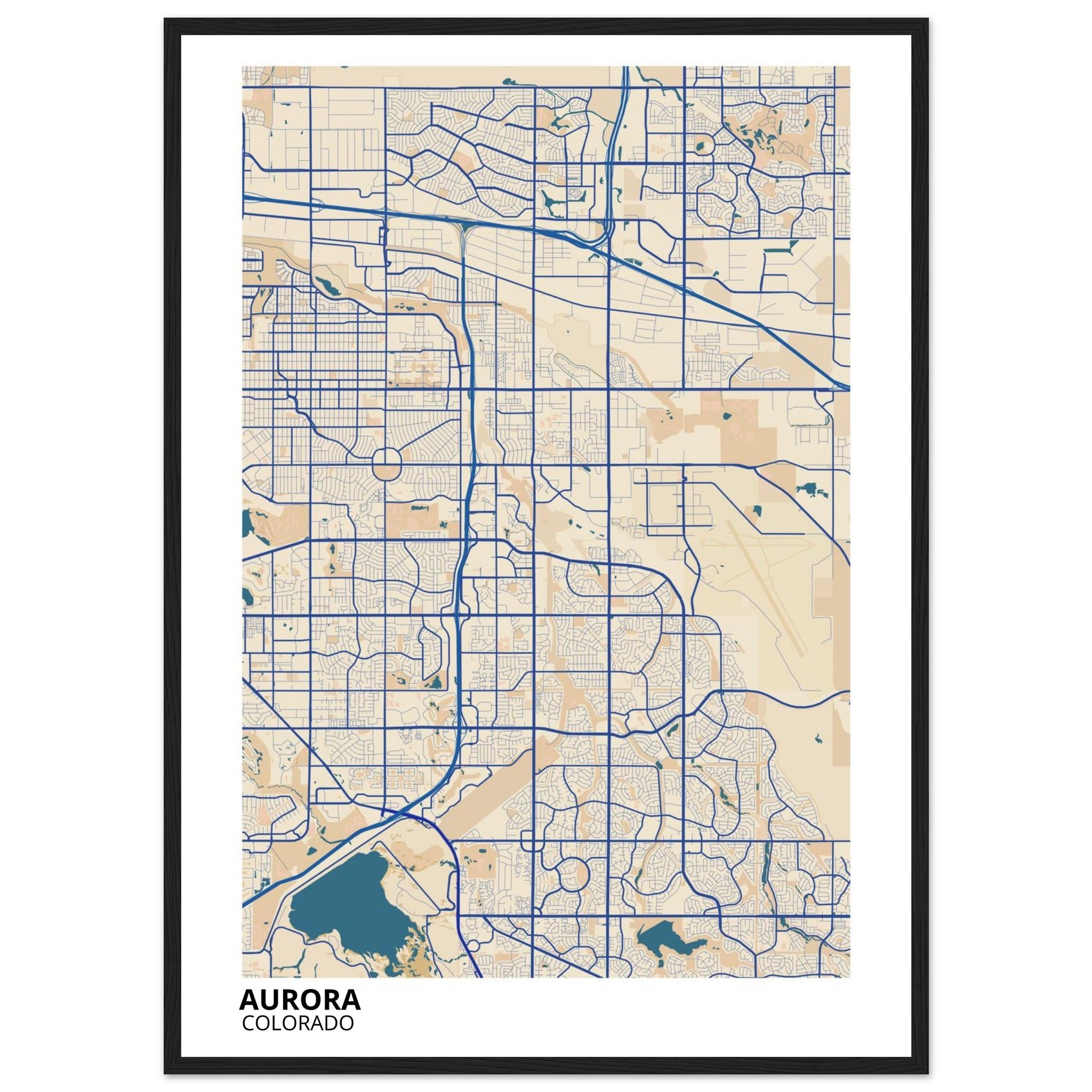 Aurora Colorado City Map Poster | Custom Map Art Print - Ink And Atlas