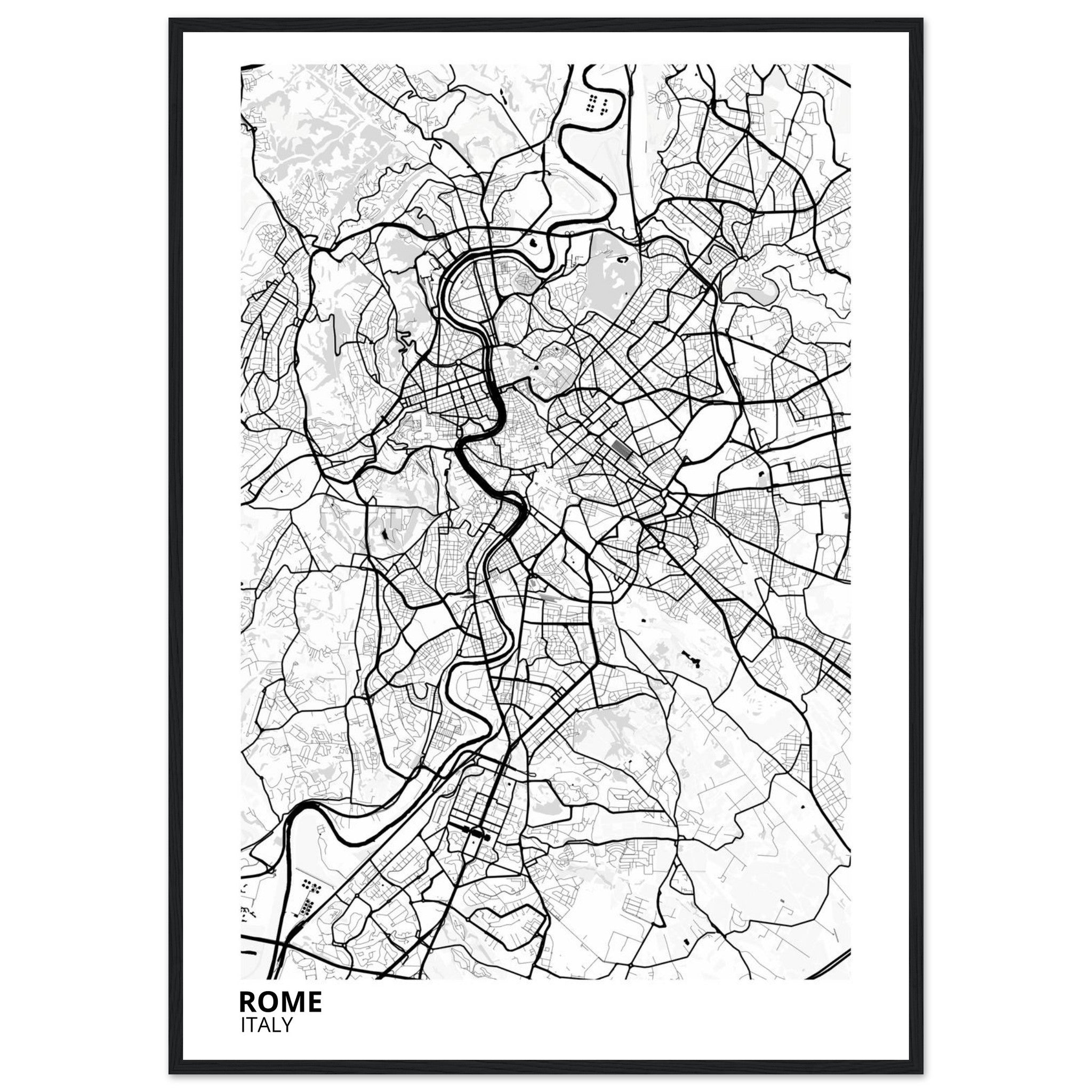 Rome Italy City Map Poster | Custom Map Art Print - Ink And Atlas