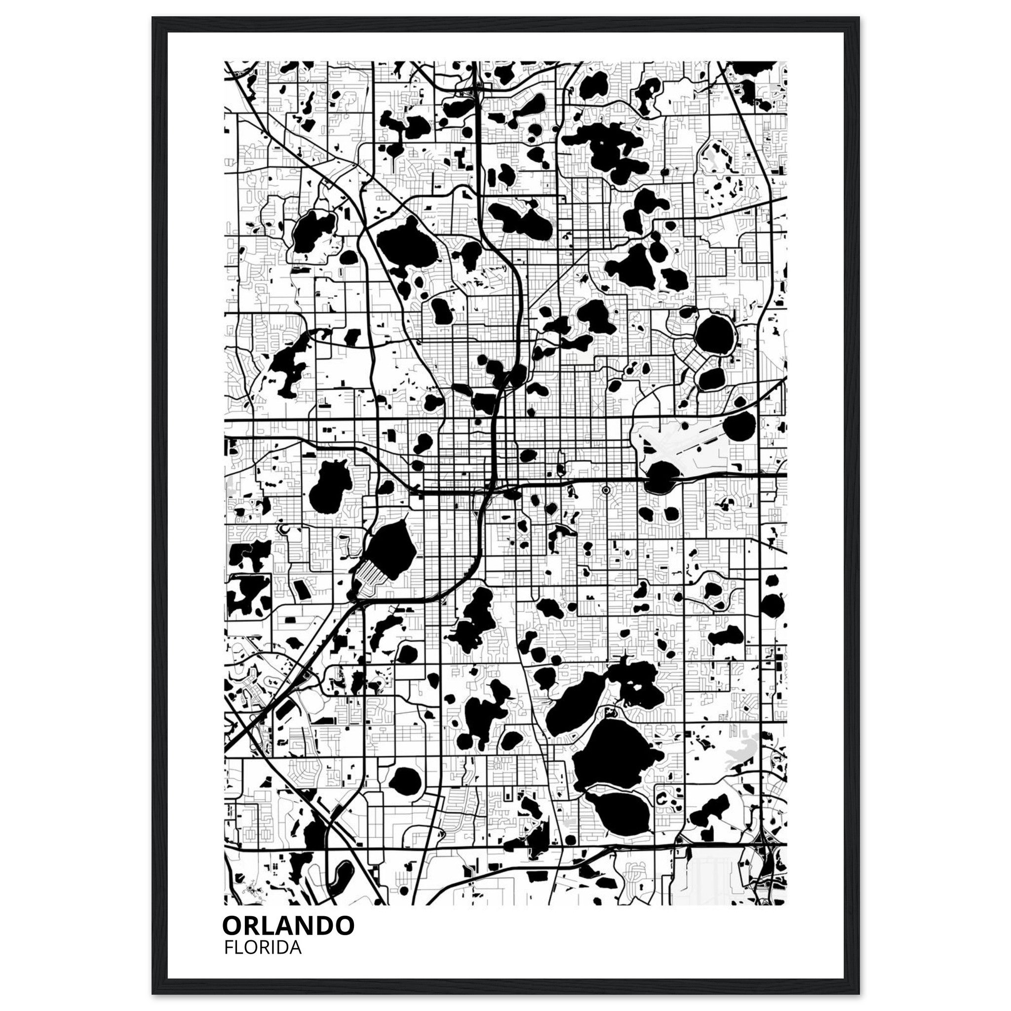 orlando map poster print