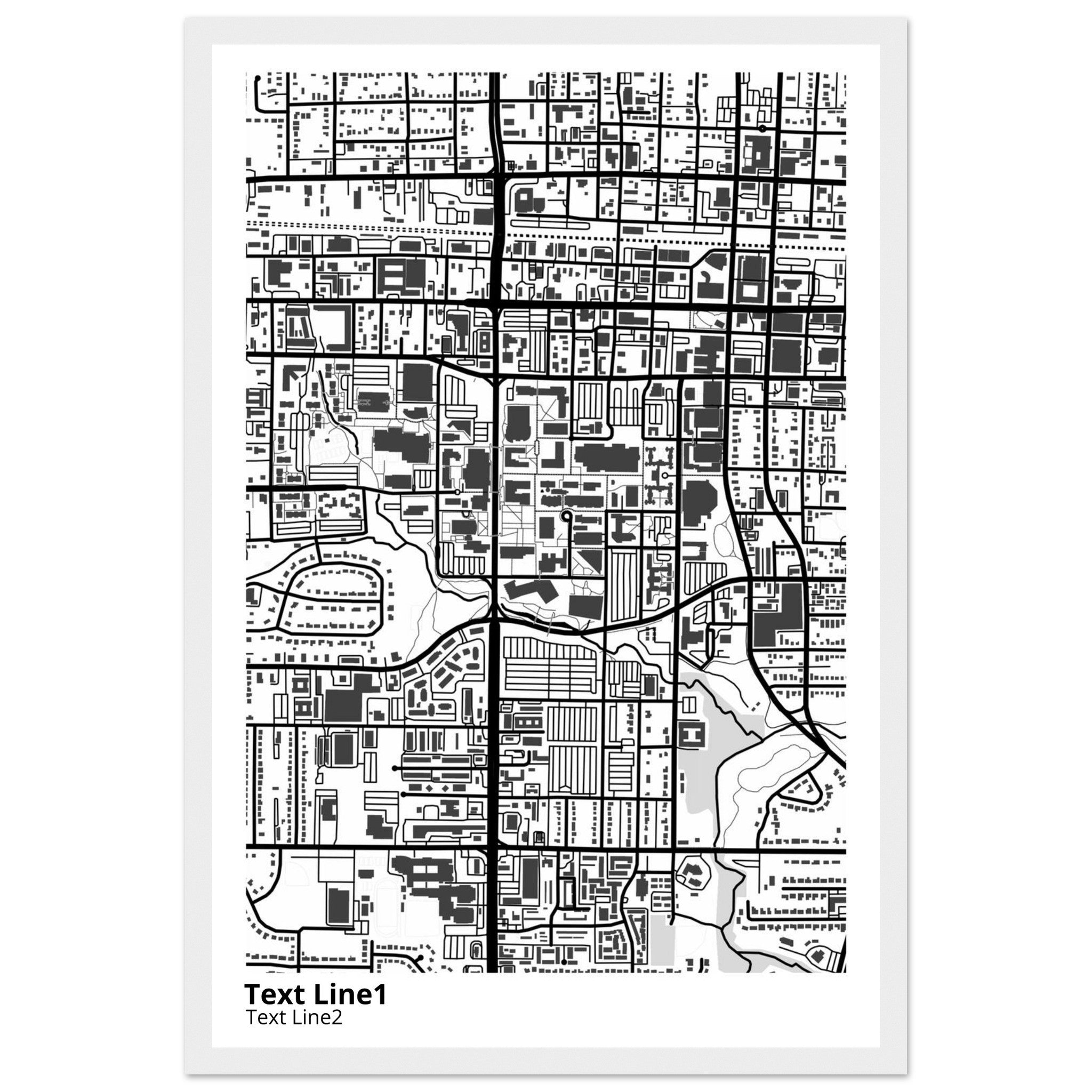 The University of Texas Arlington Campus Map Poster | Graduation Gift - Ink And Atlas