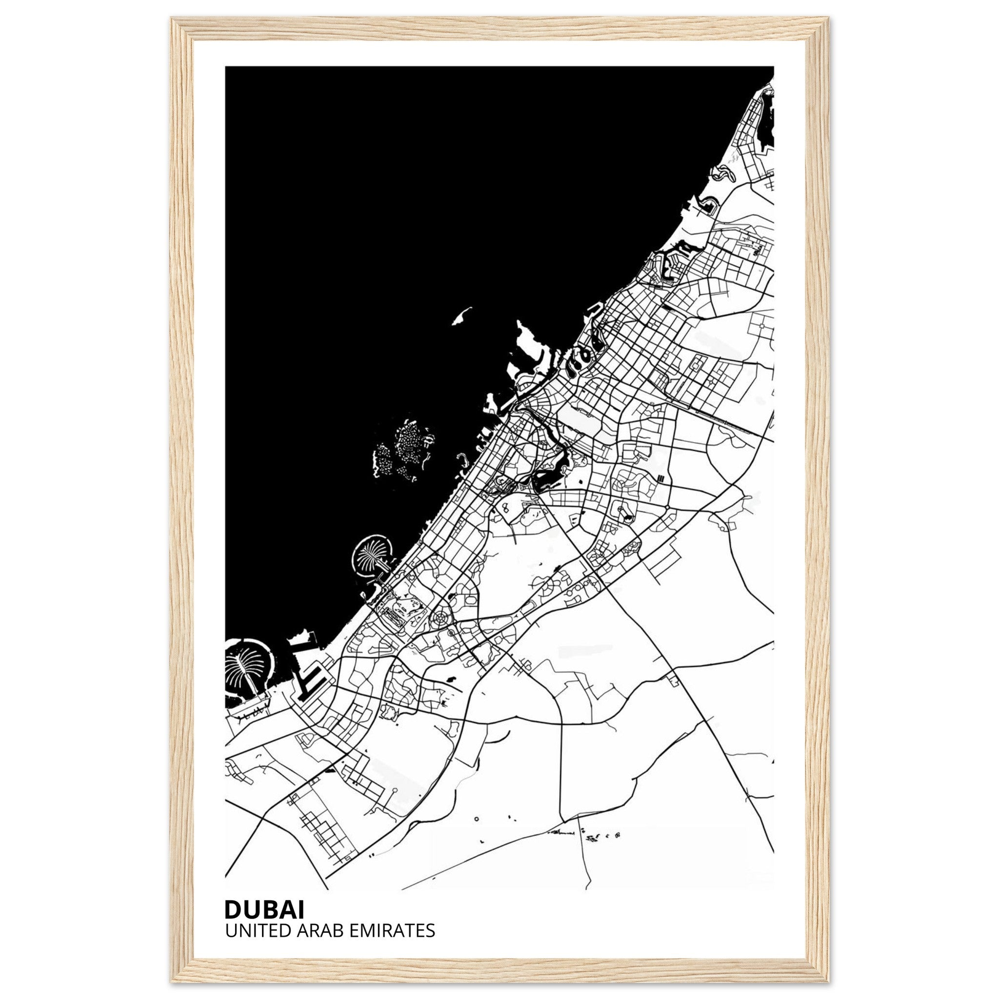Dubai United Arab Emirates City Map Poster | Custom Map Art Print - Ink And Atlas