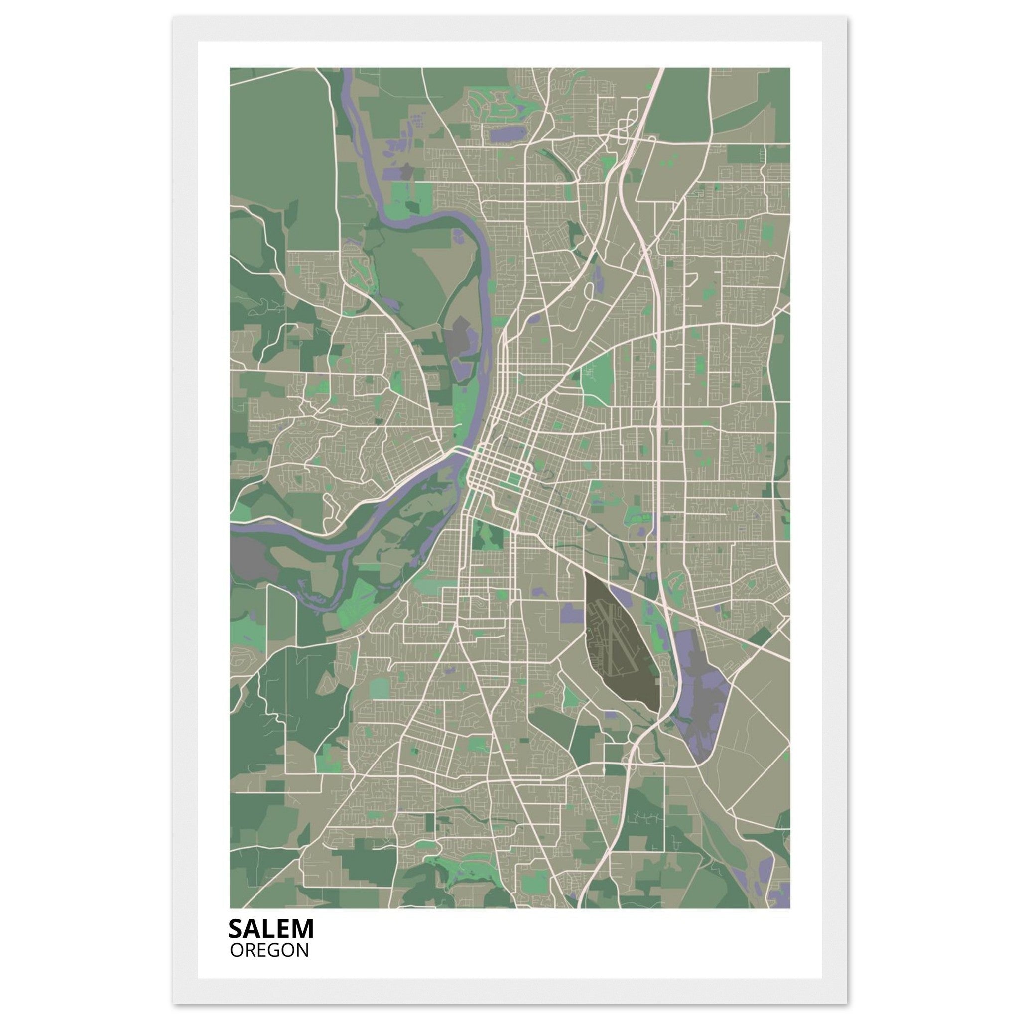 salem map poster print
