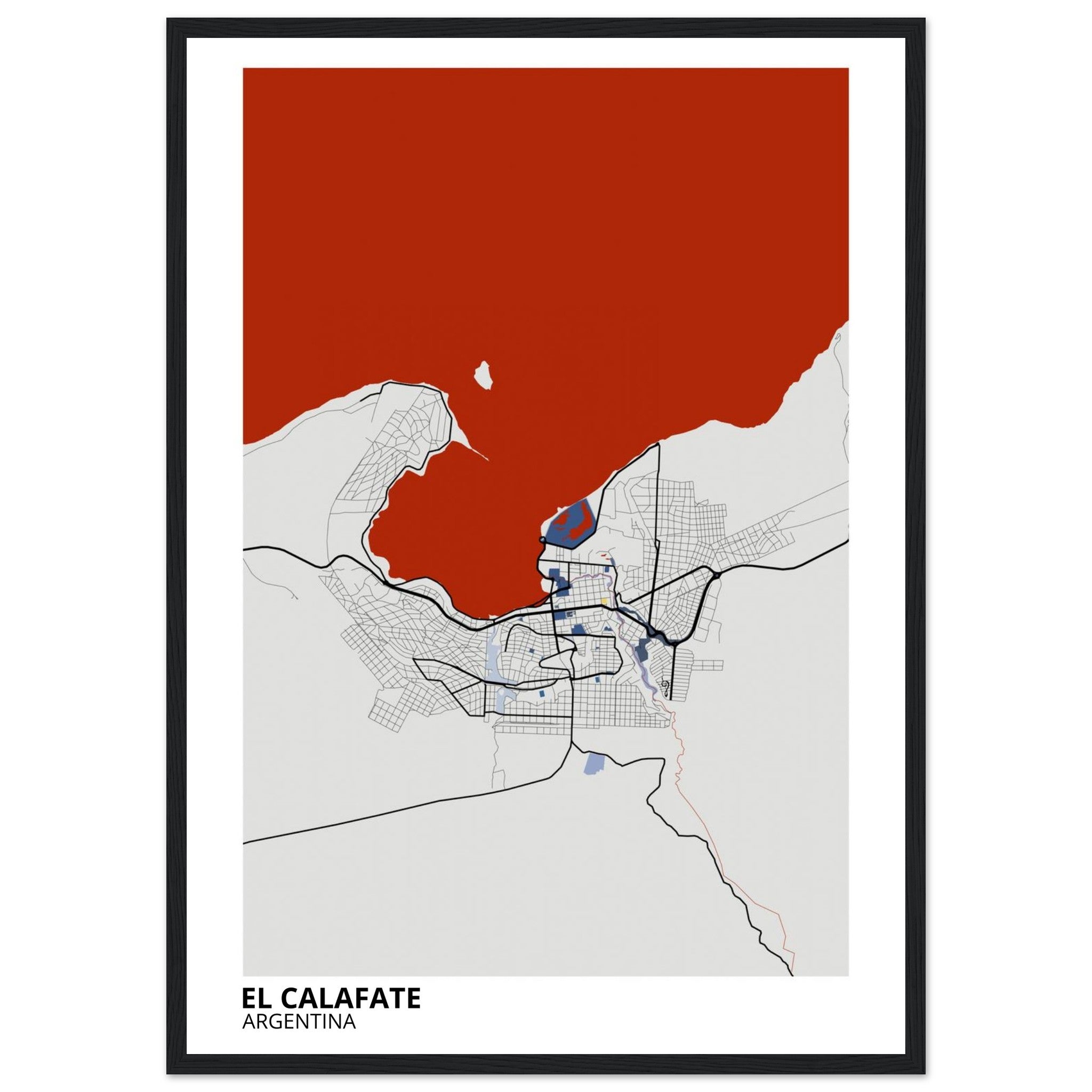 El Calafate Argentina City Map Poster | Custom Map Art Print - Ink And Atlas