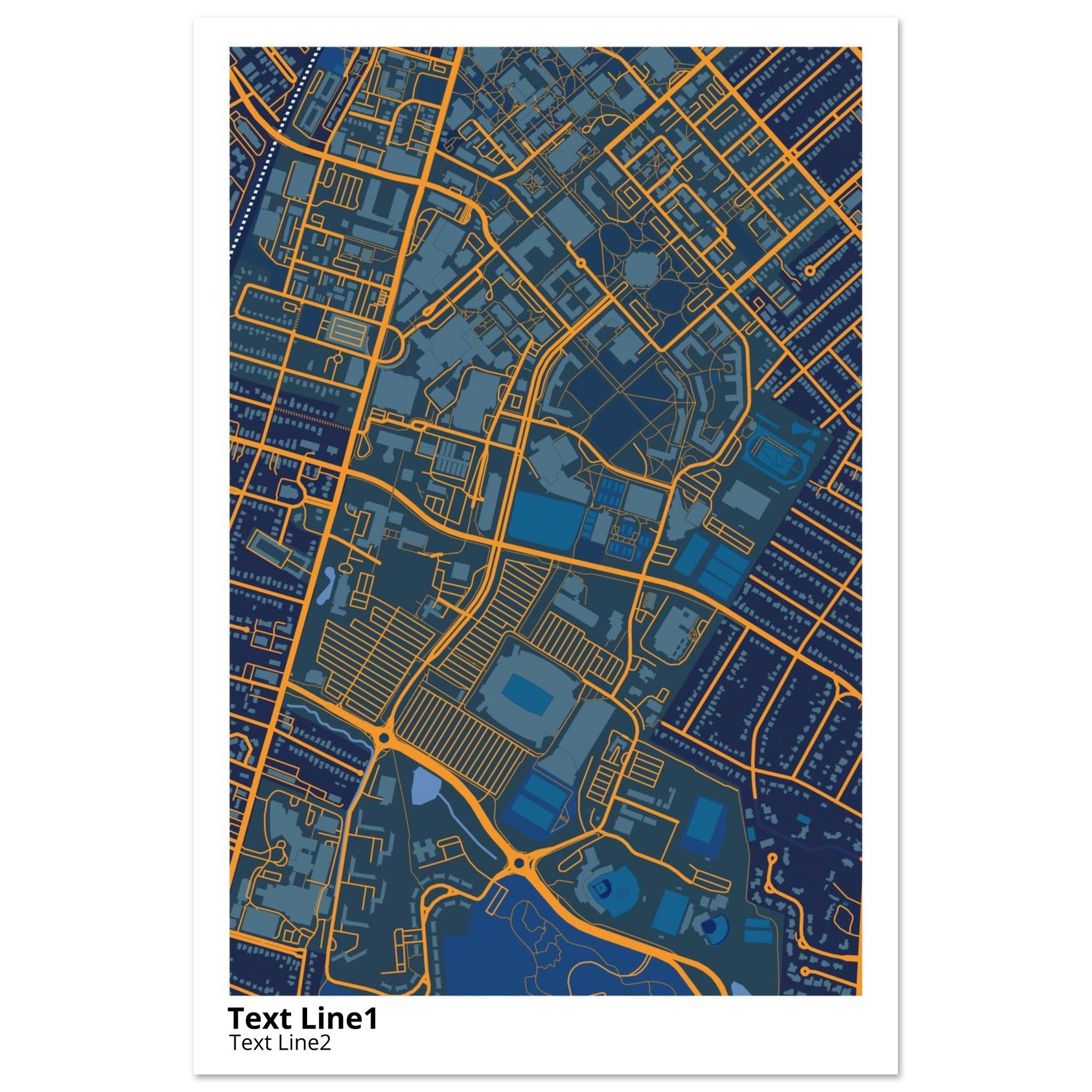 university of kentucky campus map poster