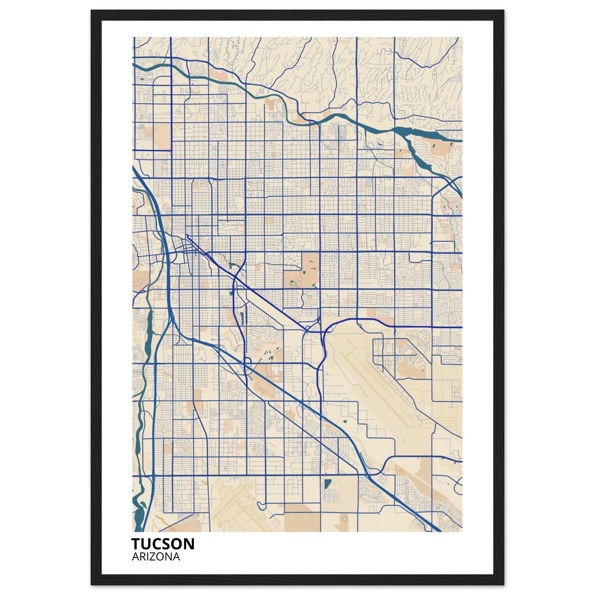 tucson map poster print