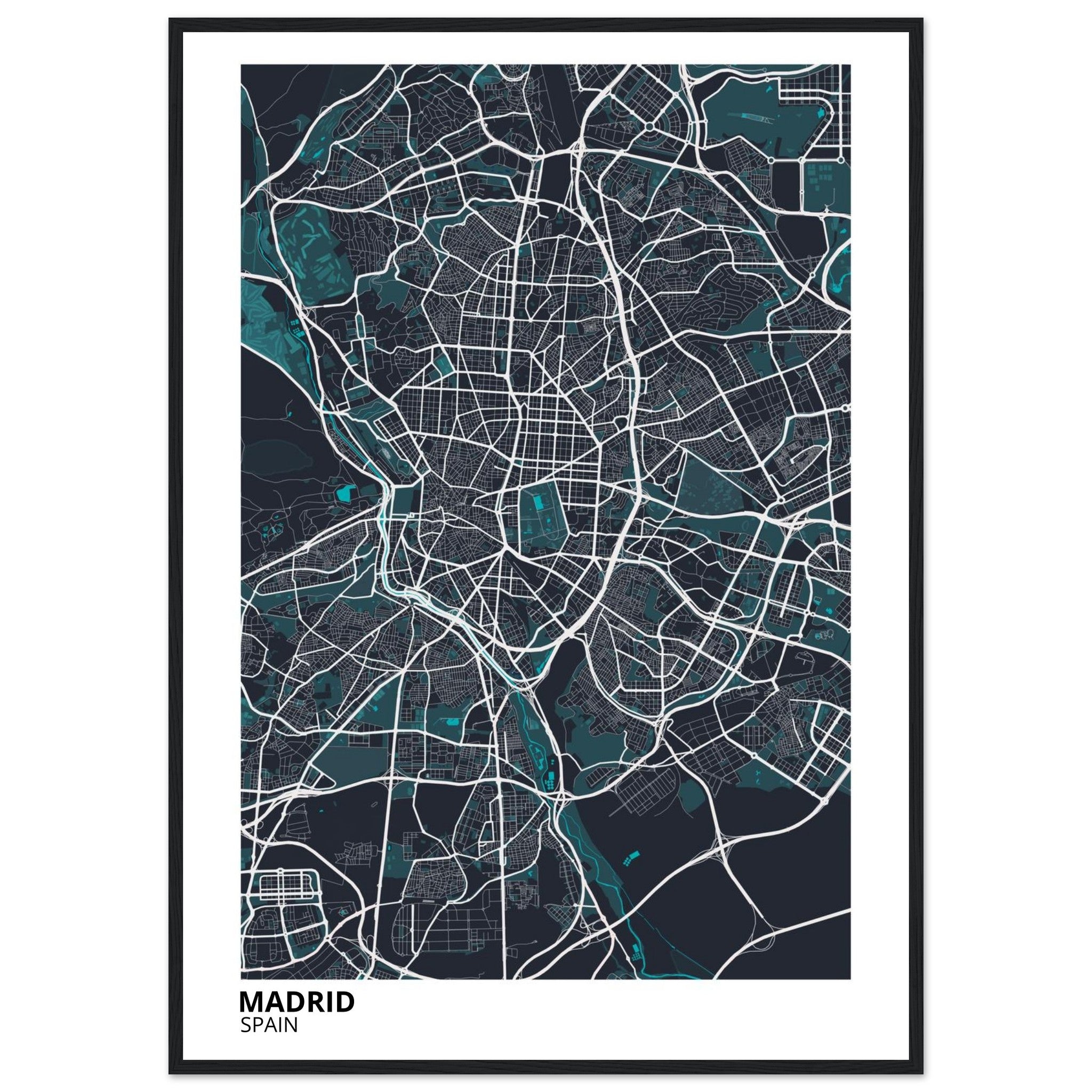 Madrid Spain City Map Poster | Custom Map Art Print - Ink And Atlas