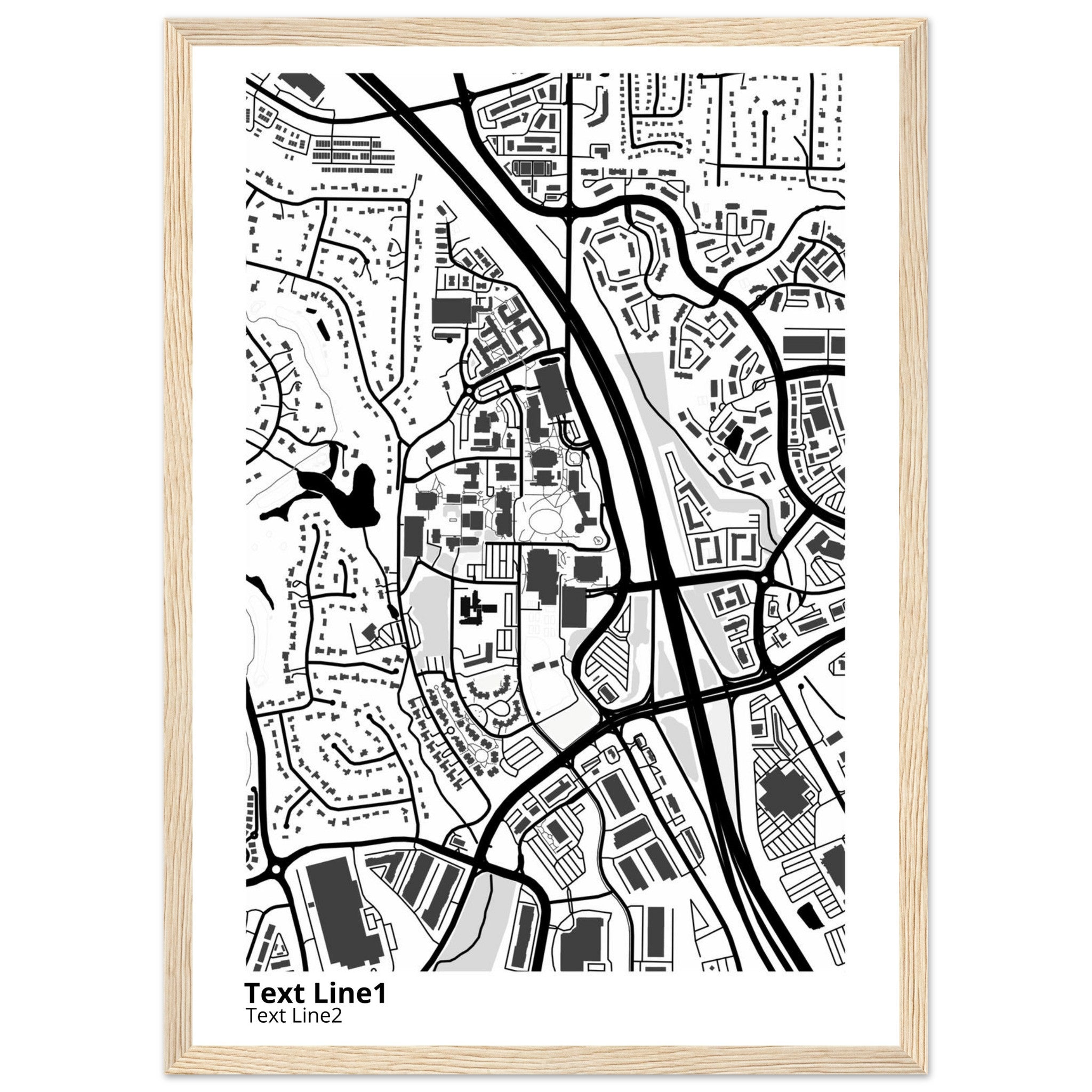 kennesaw state university georgia modern campus map print