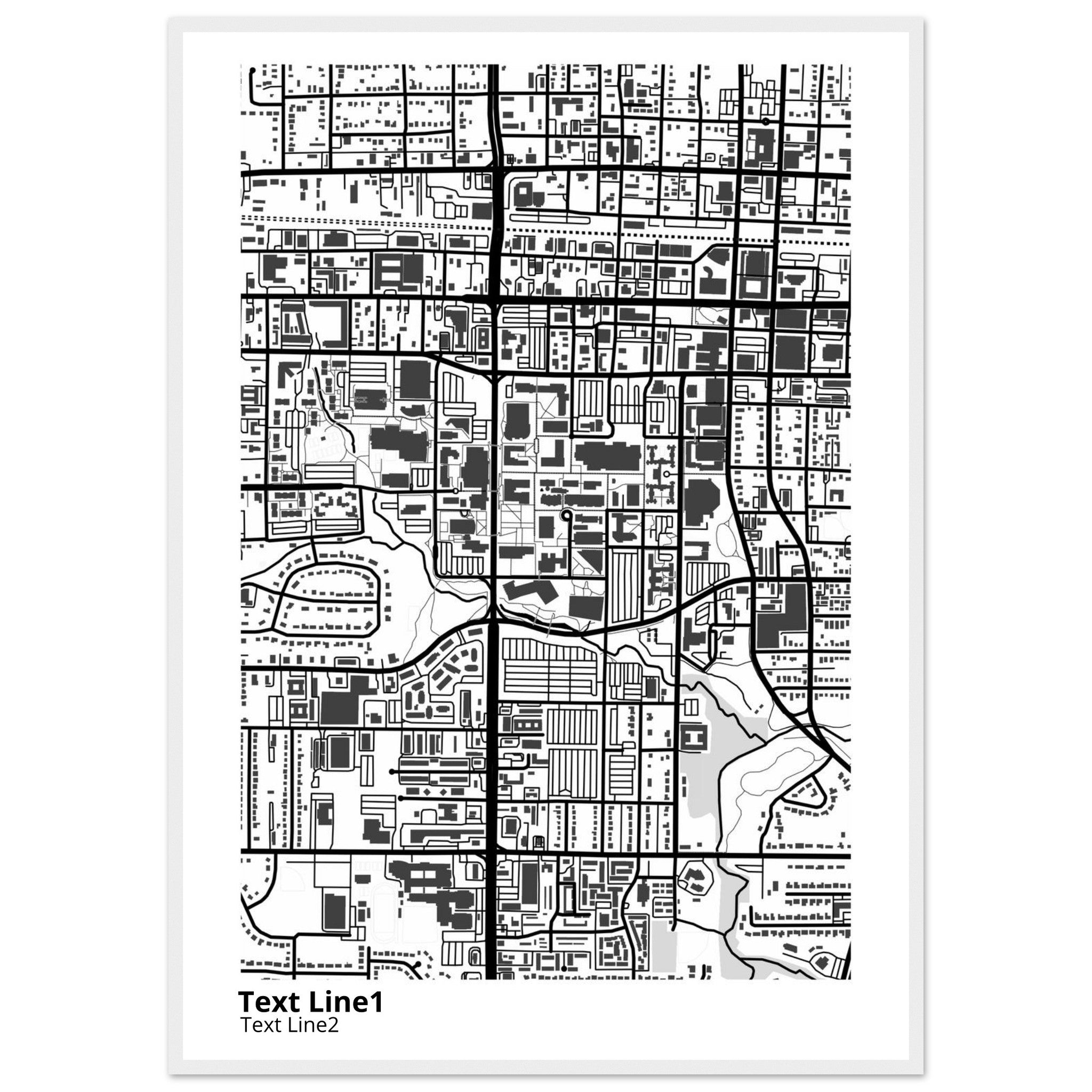 The University of Texas Arlington Campus Map Poster | Graduation Gift - Ink And Atlas