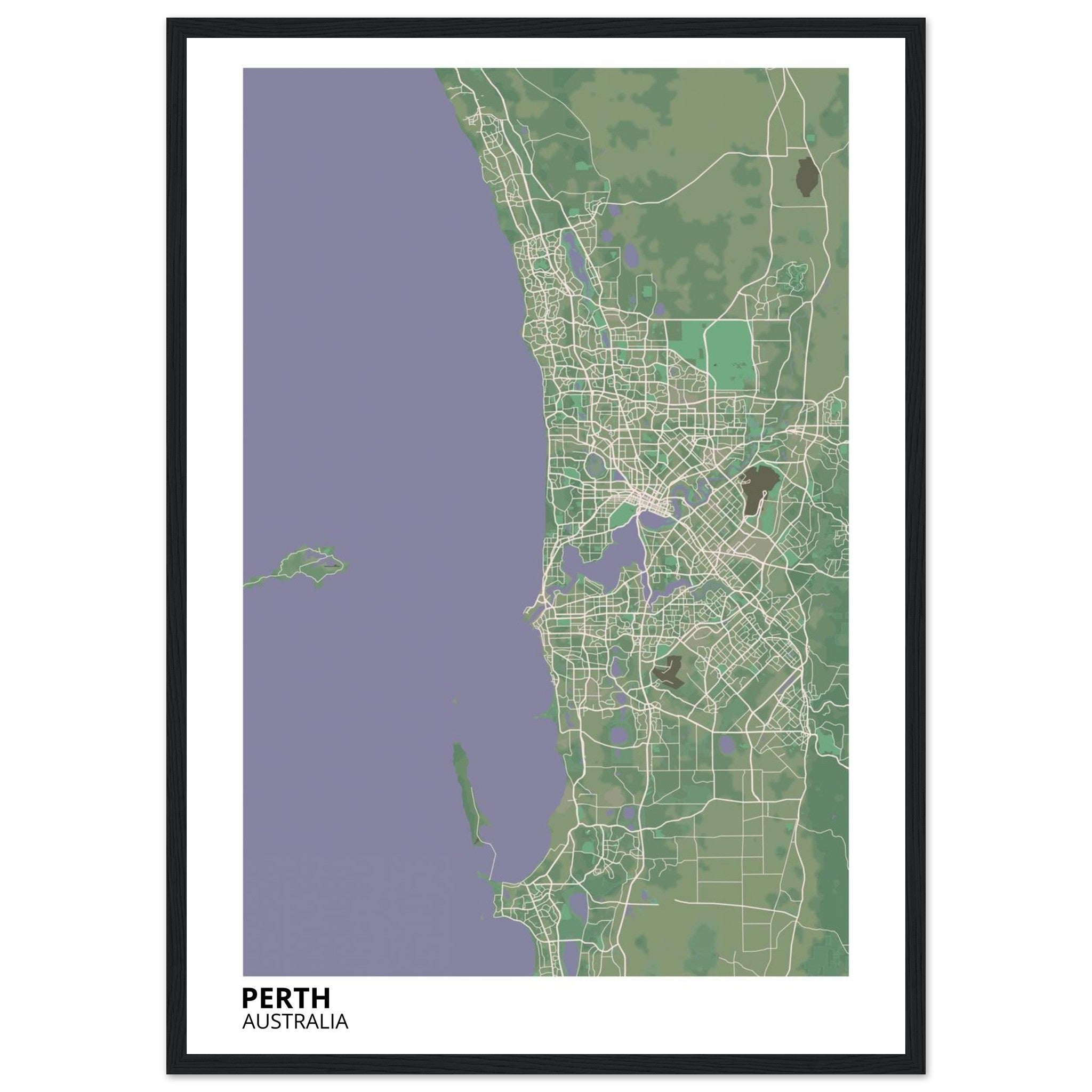 Perth Australia City Map Poster | Custom Map Art Print - Ink And Atlas