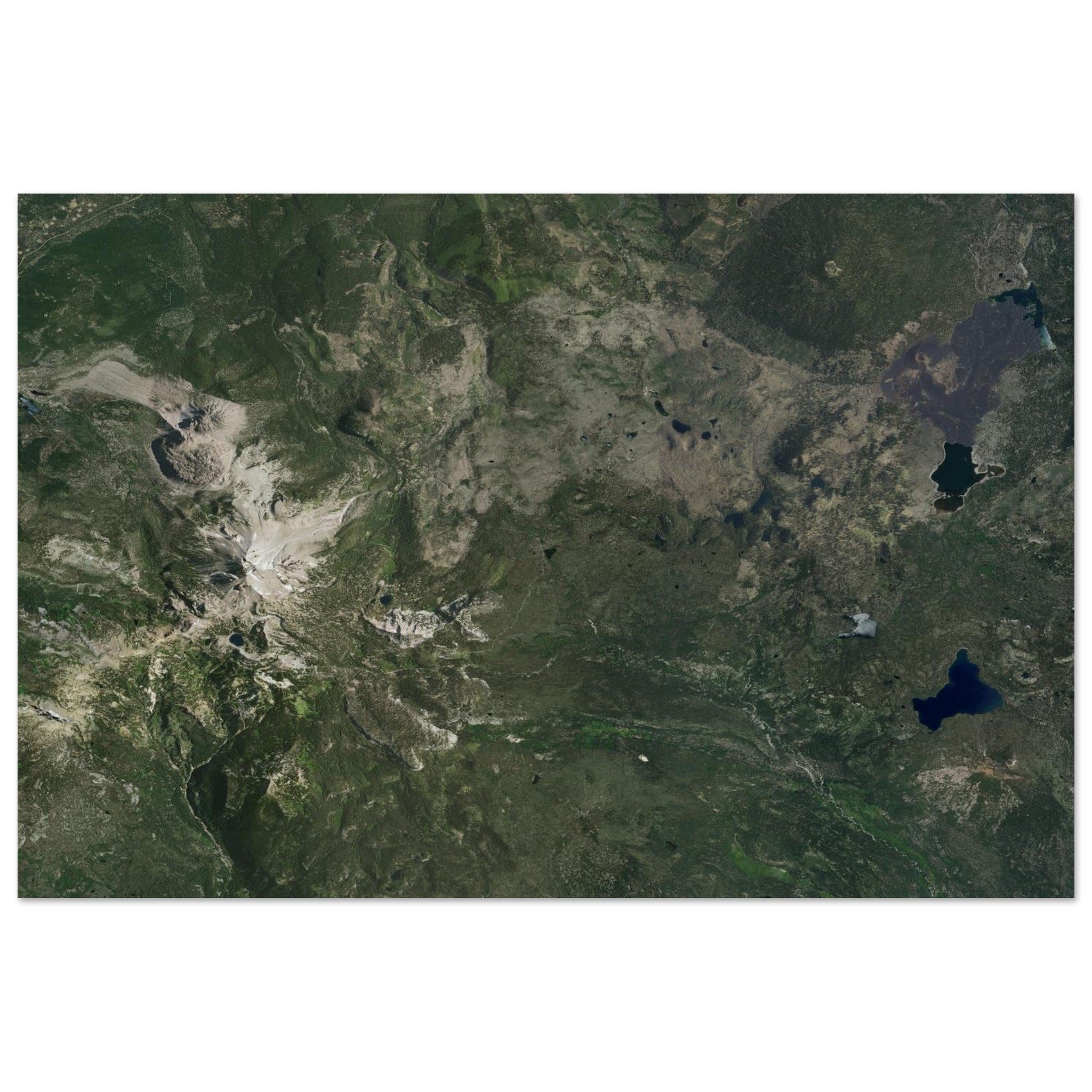 Lassen Volcanic National Park Natural Earth Print - Ink And Atlas