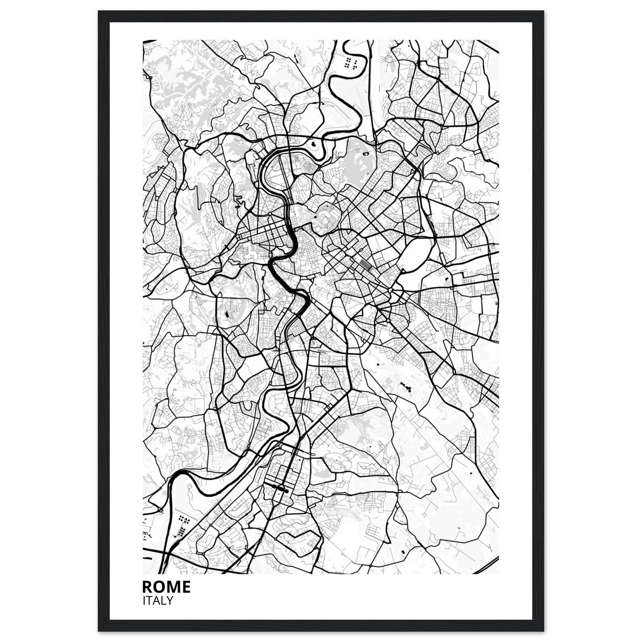 Rome Italy City Map Poster | Custom Map Art Print - Ink And Atlas