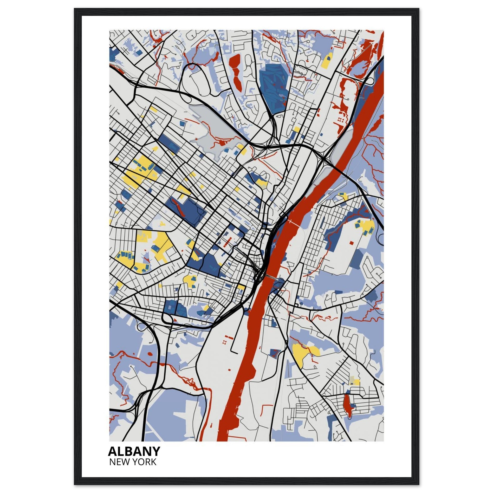 albany map poster print
